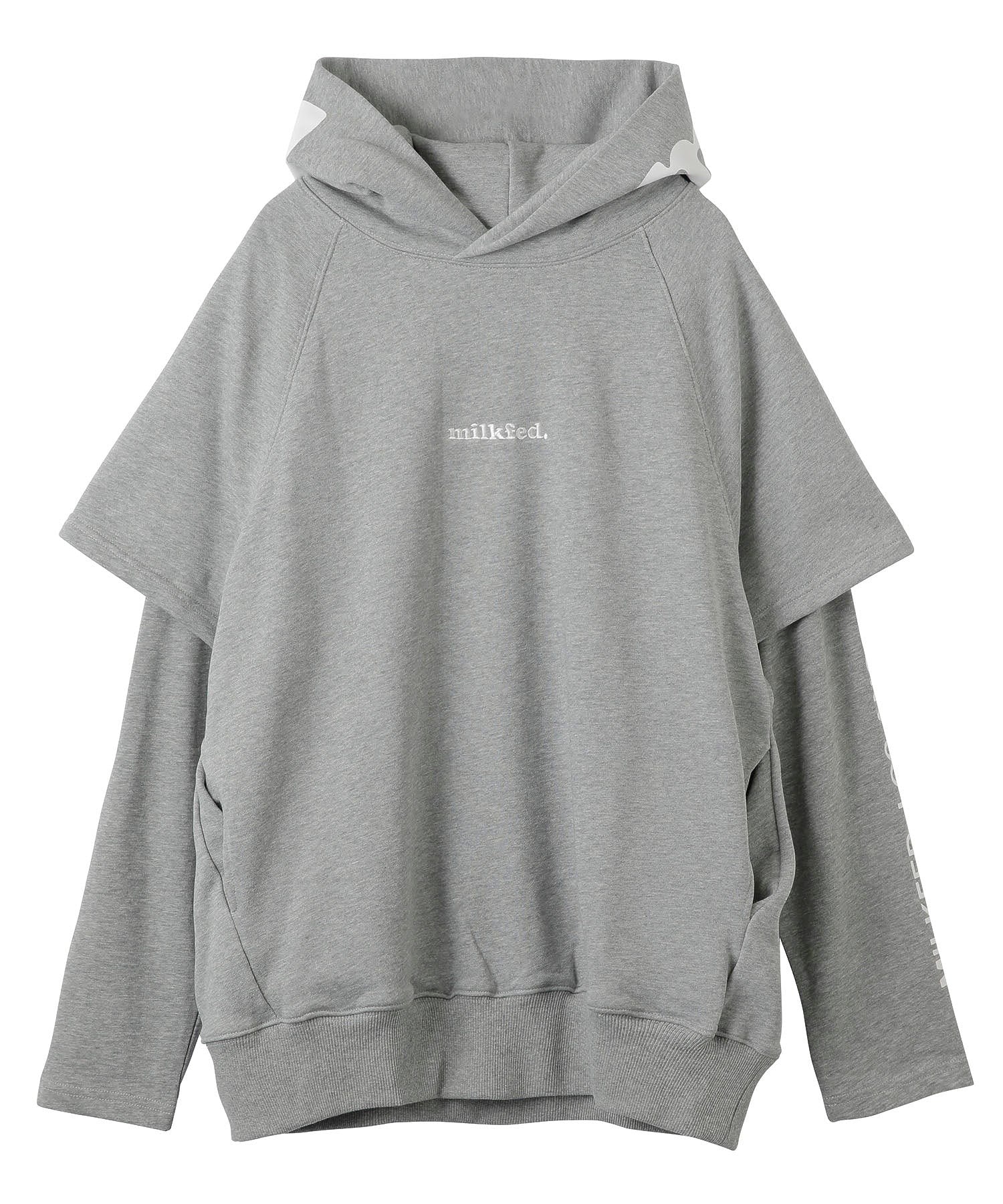 COOPER LOGO LAYERED SWEAT HOODIE MILKFED.