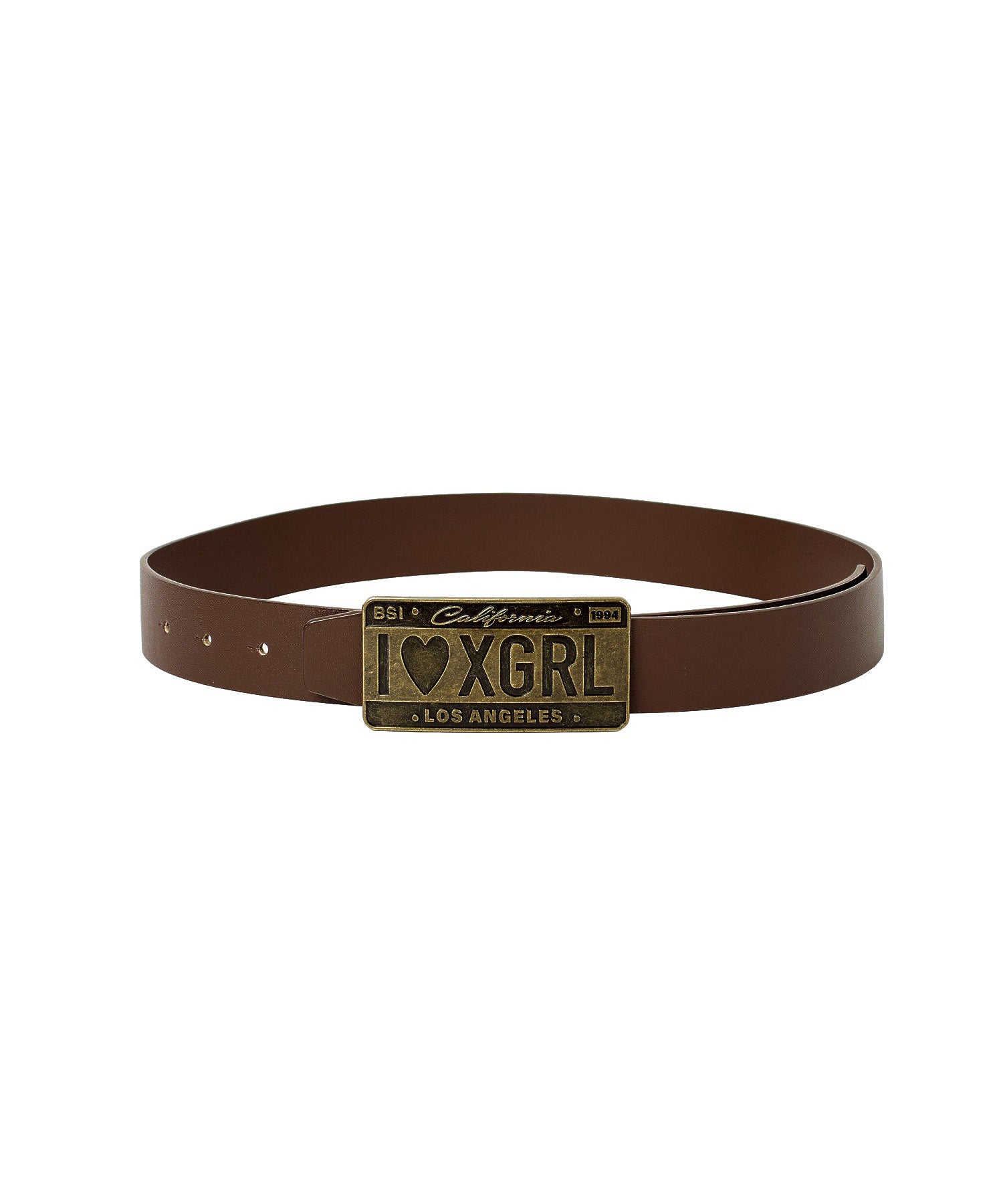 PLATE LOGO BUCKLE BELT