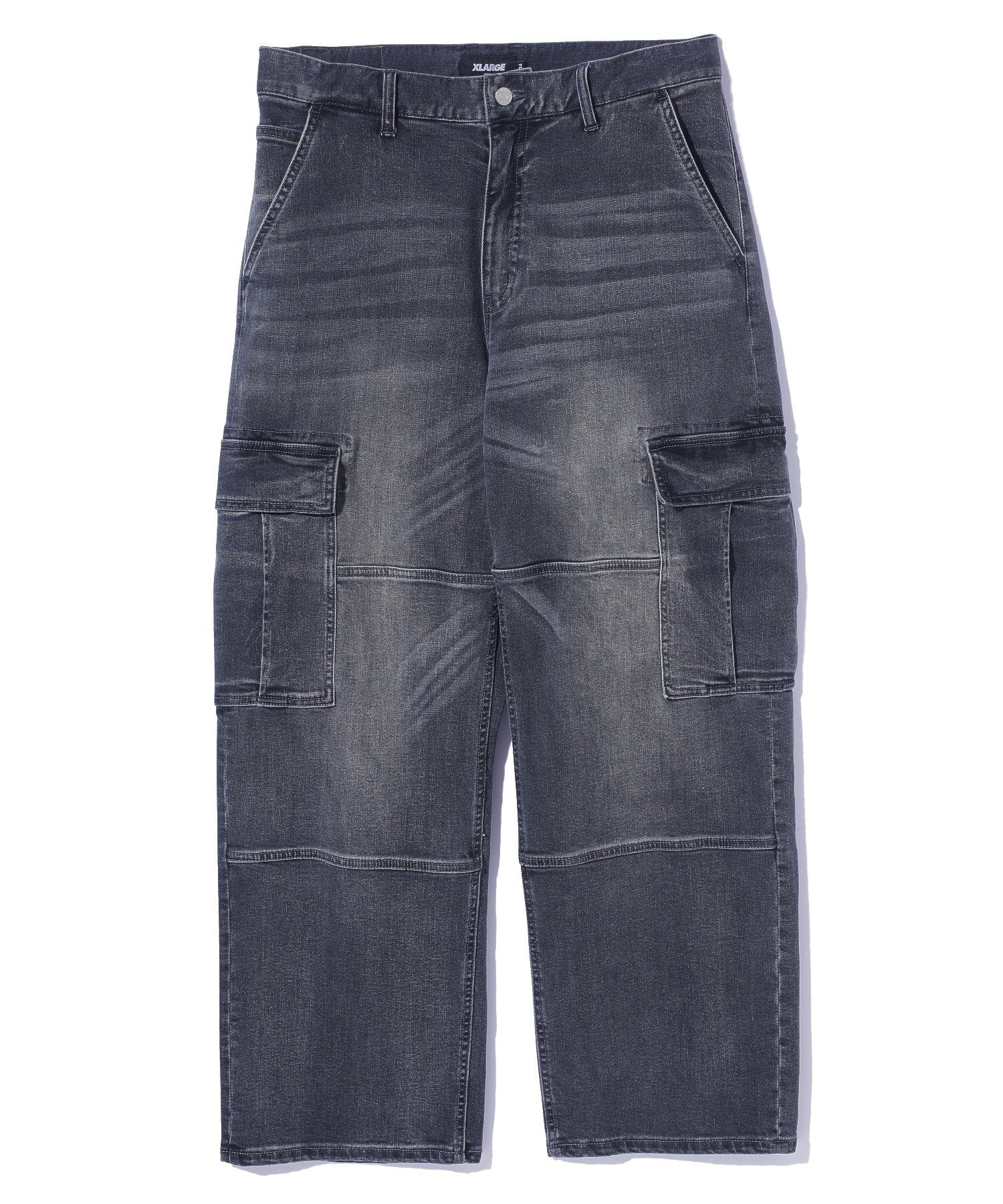 STRETCH DENIM CARGO PANTS