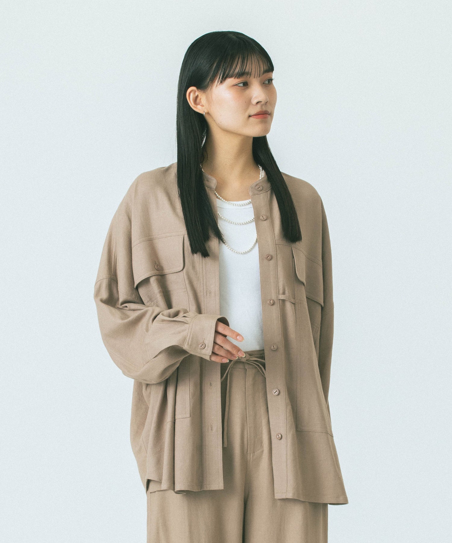 GENE HEAVENS/WORK POCKET BIG SHIRT
