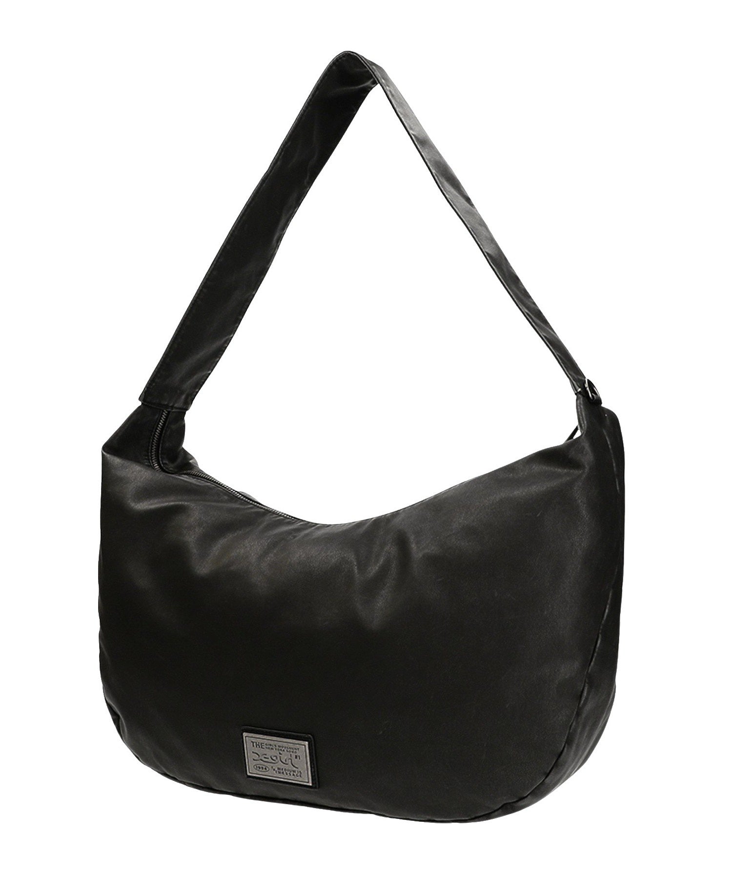 METAL PLATE LABEL SHOULDER BAG