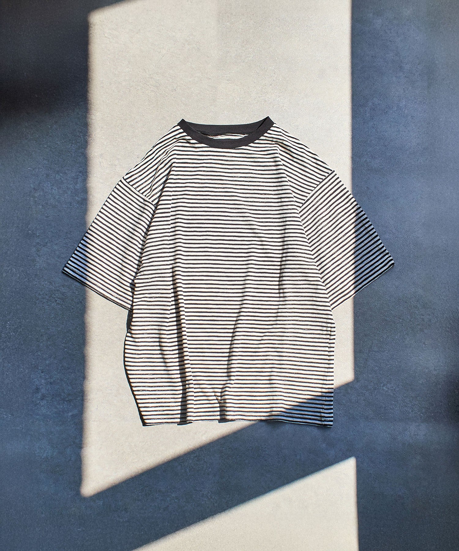 SHEER STRIPE S/S TOP