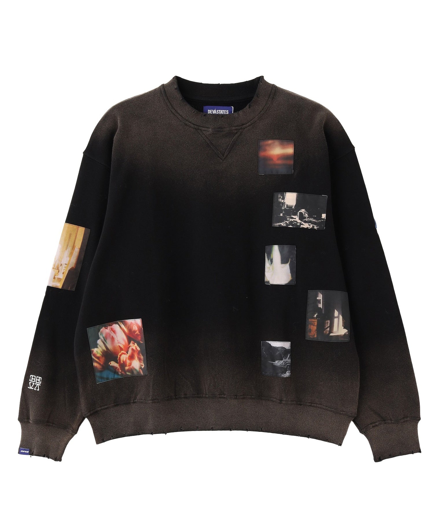 DEVA STATES/ディーヴァ ステイツ/RECLUSE Distressed Crewneck Sweater