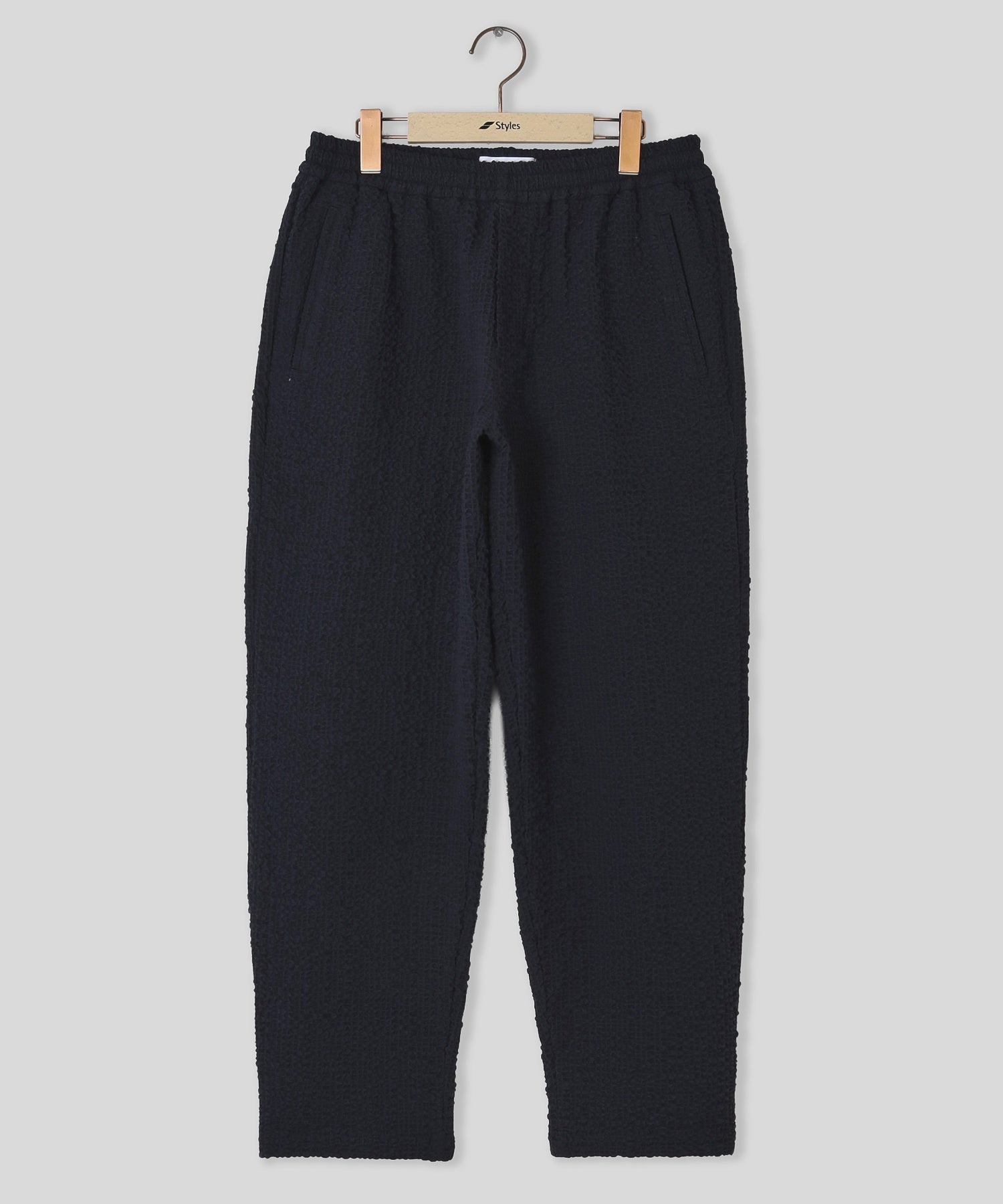WAX LONDON/ワックスロンドン/TYNE TROUSER  JUMBO SEERSUCKER DKN