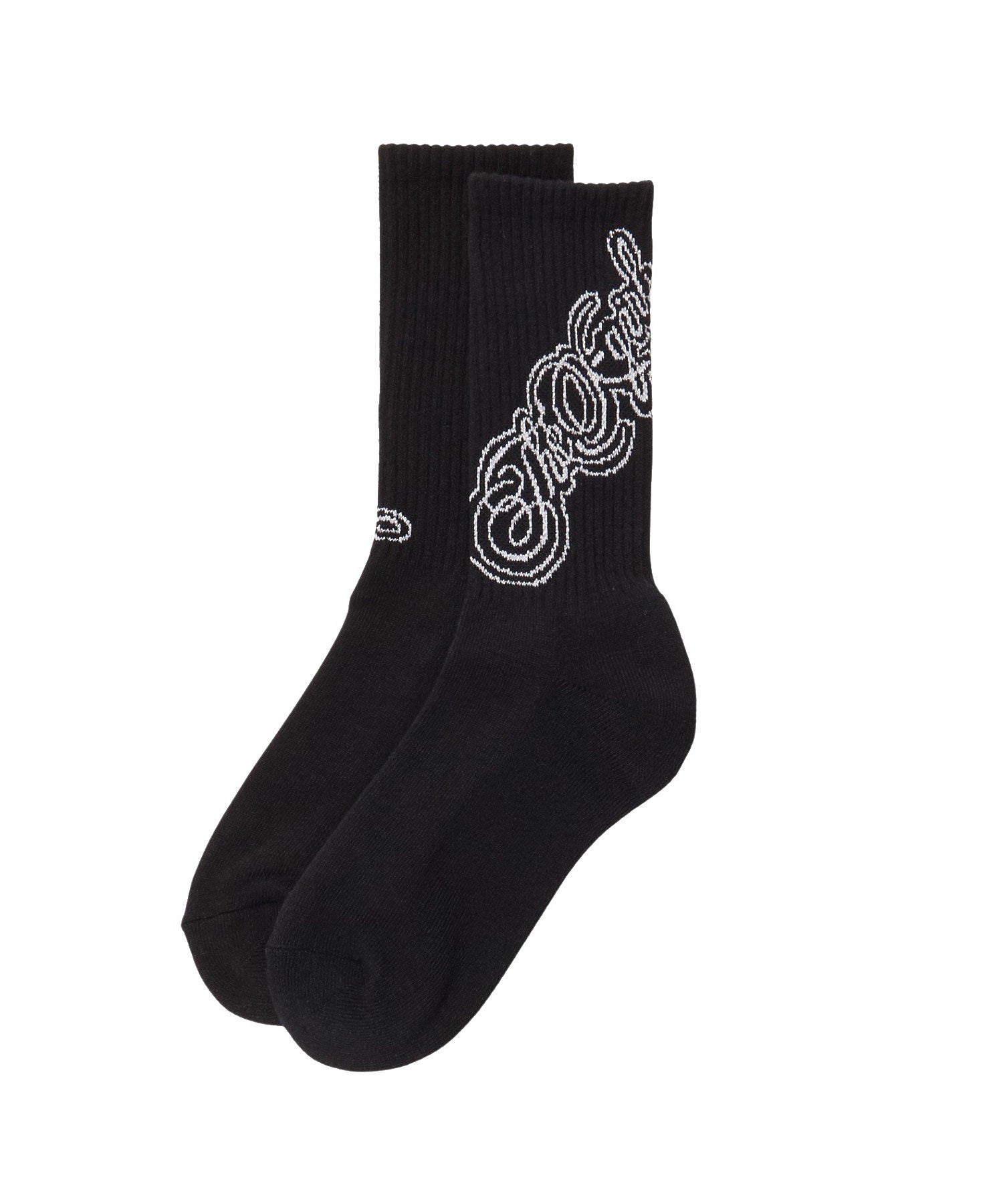 GLITTER SCRIPT LOGO JACQUARD RIB SOCKS