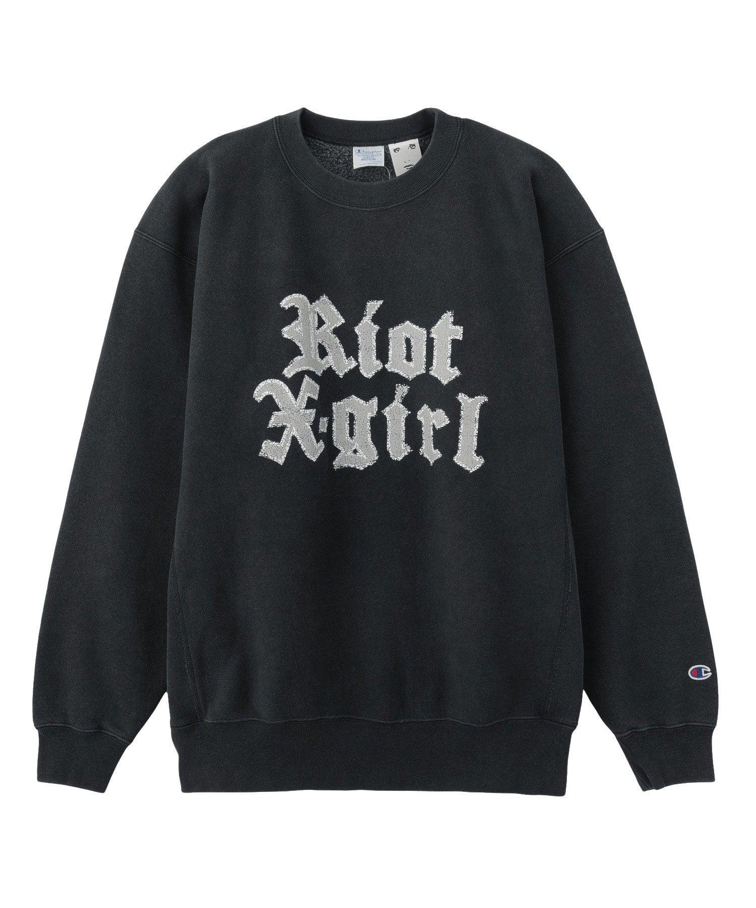 X-girl × Champion REVERSE WEAVE FADED LOGO SWEAT TOP