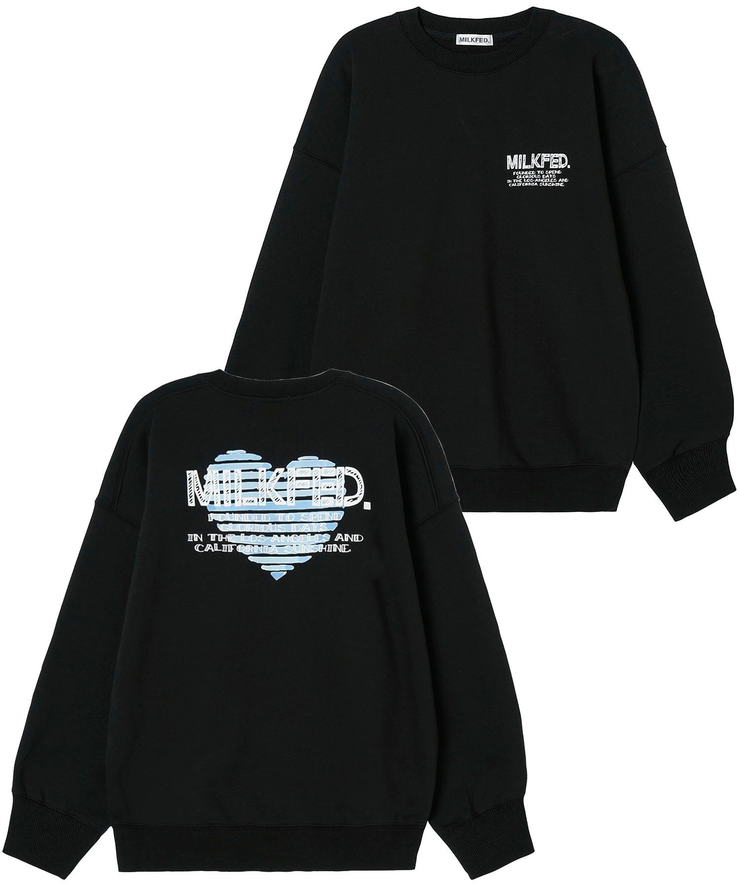 HANDWRITTEN HEART BIG SWEAT TOP MILKFED.