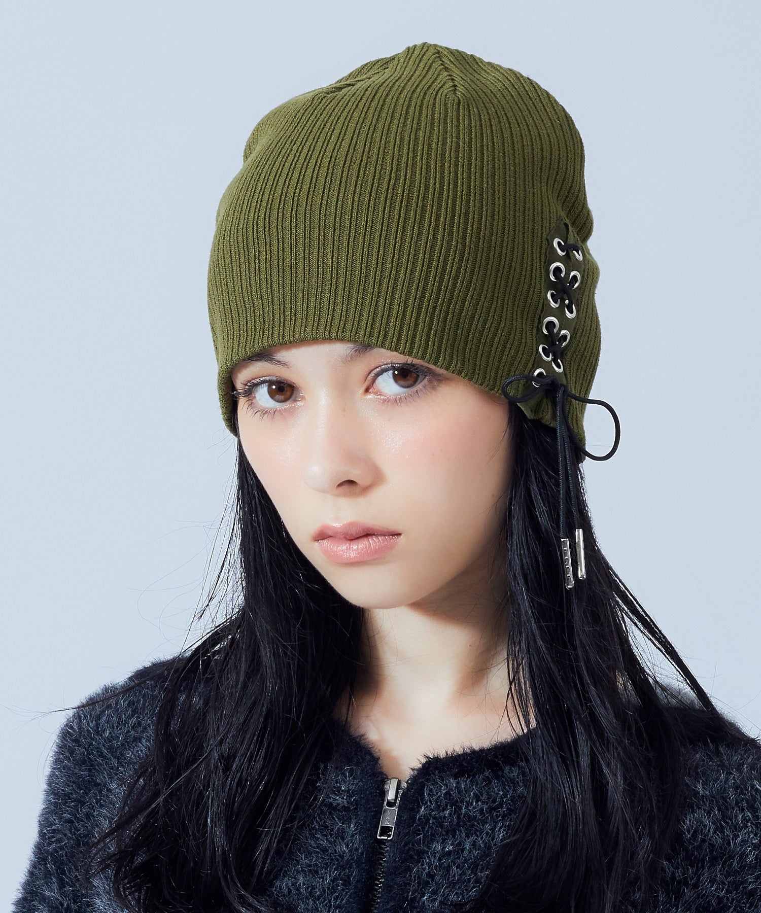 LACE UP BEANIE