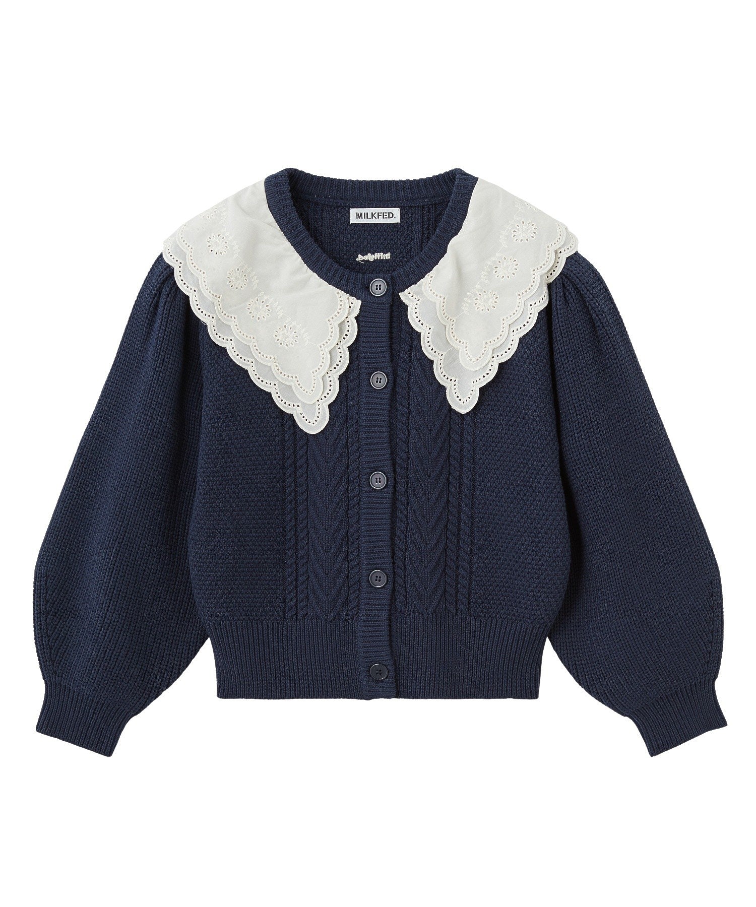 LACE COLLAR KNIT TOP