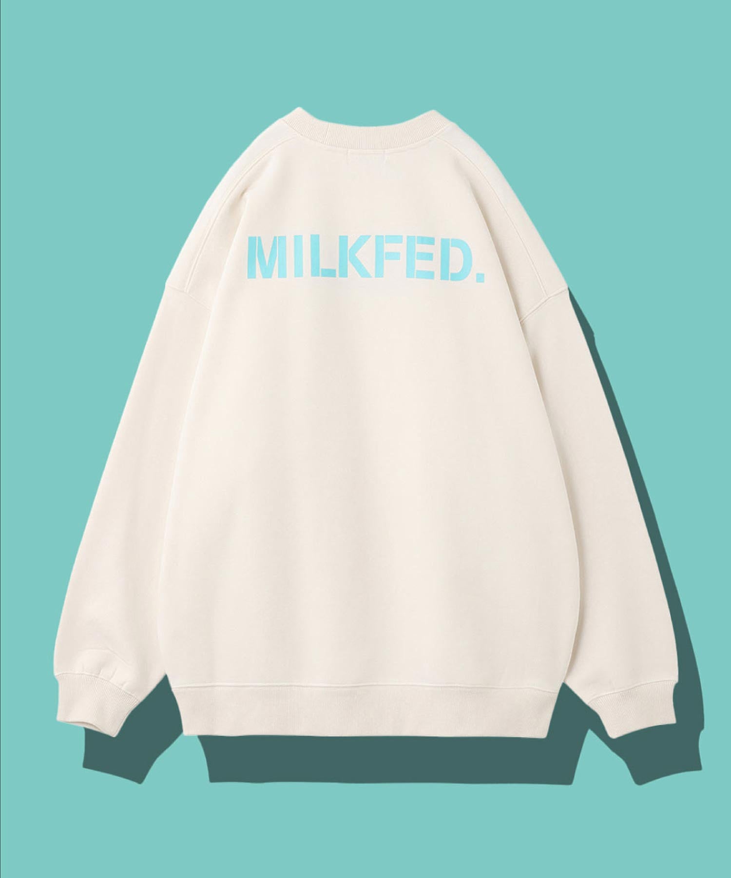 EMBROIDERED BAR BIG SWEAT TOP LIMITED COLOR MILKFED.