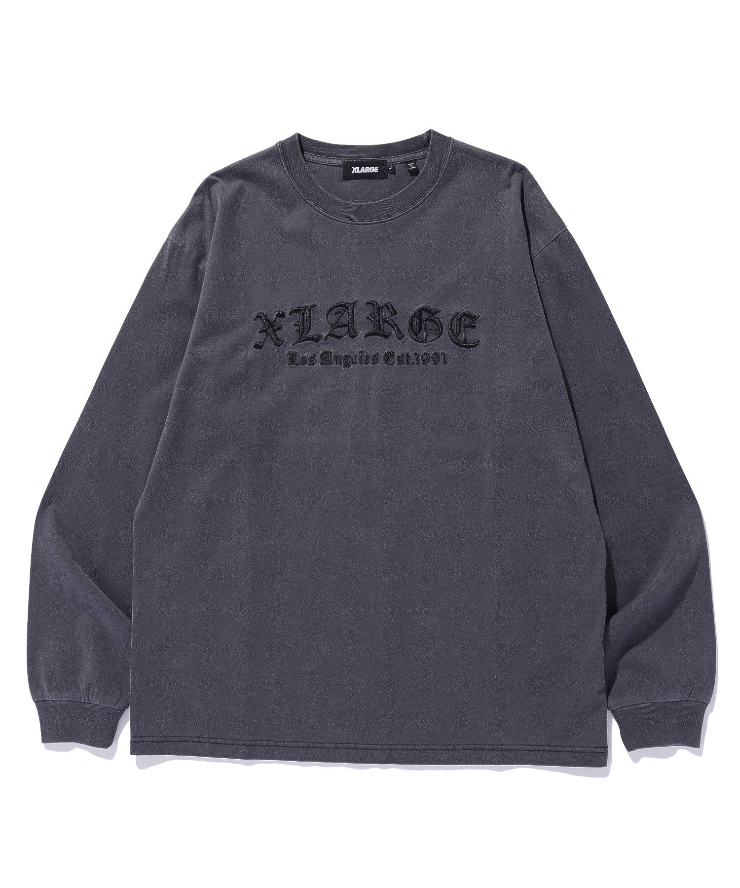 PIGMENT DYED OLD ENGLISH LOGO L/S TEE