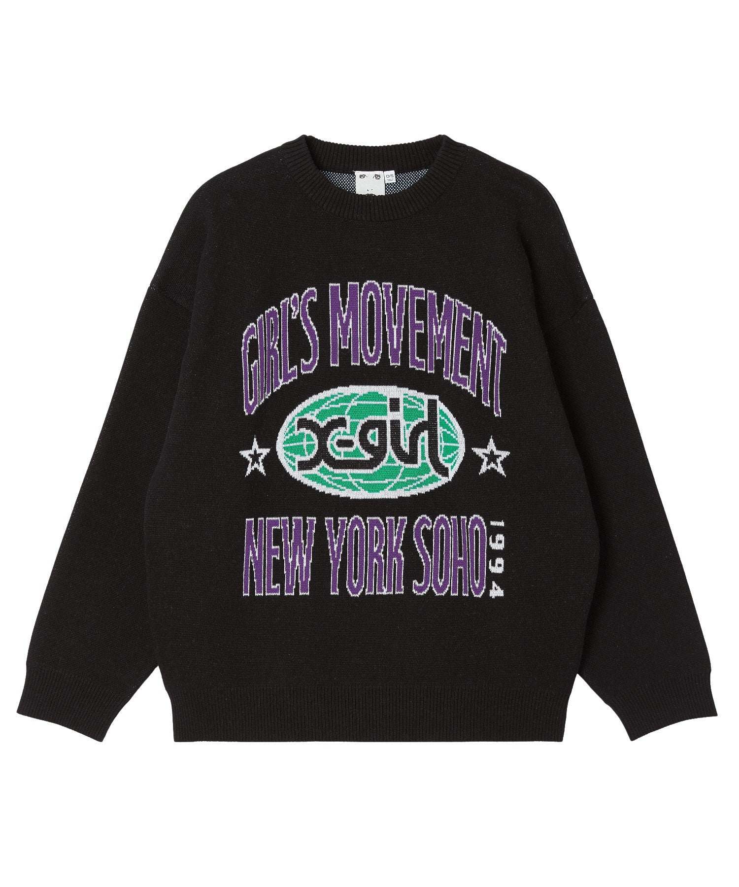 WORLD LOGO JACQUARD KNIT TOP