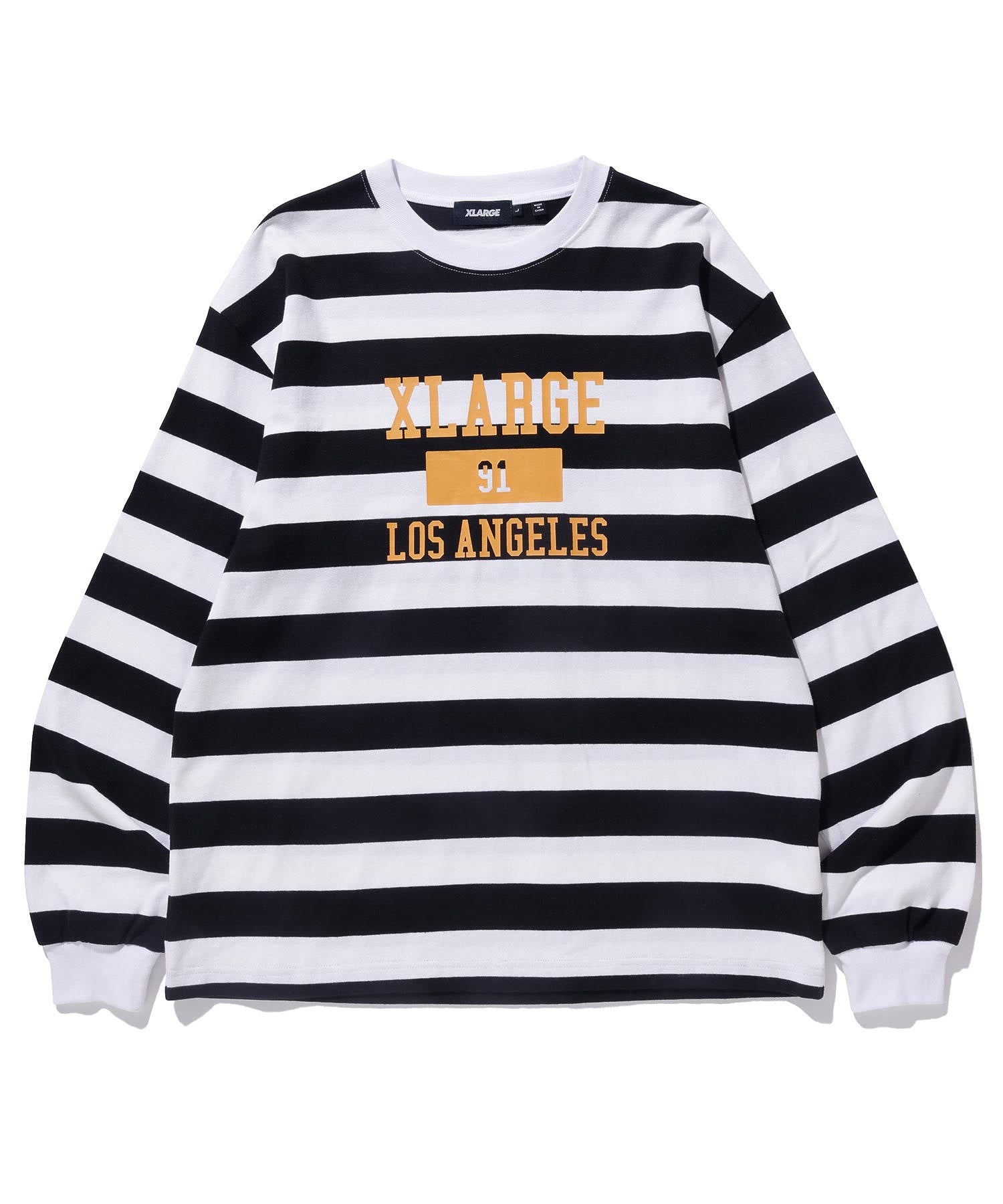 COLLEGE LOGO STRIPED L/S TEE XLARGE