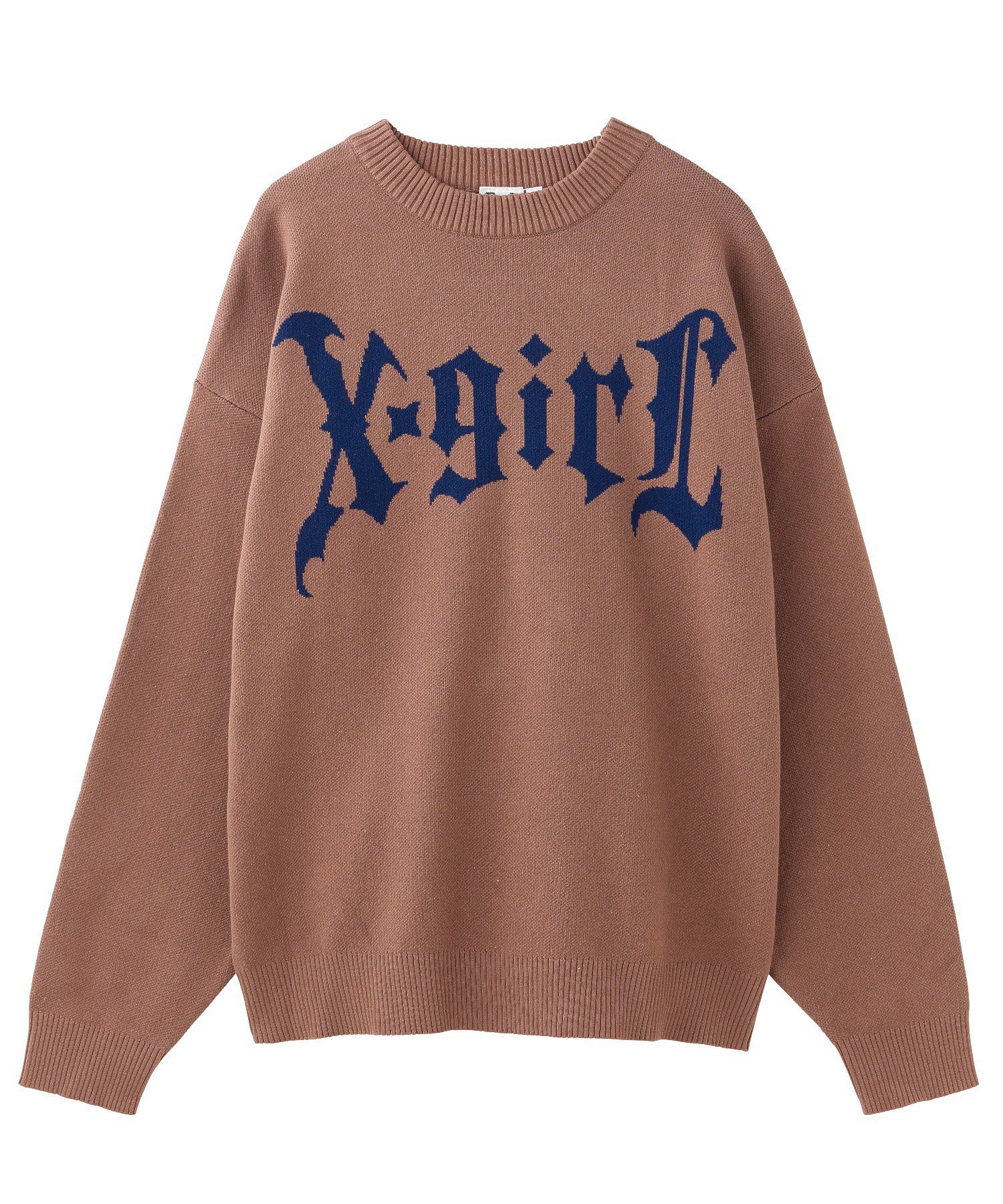 GOTHIC LOGO JACQUARD KNIT TOP