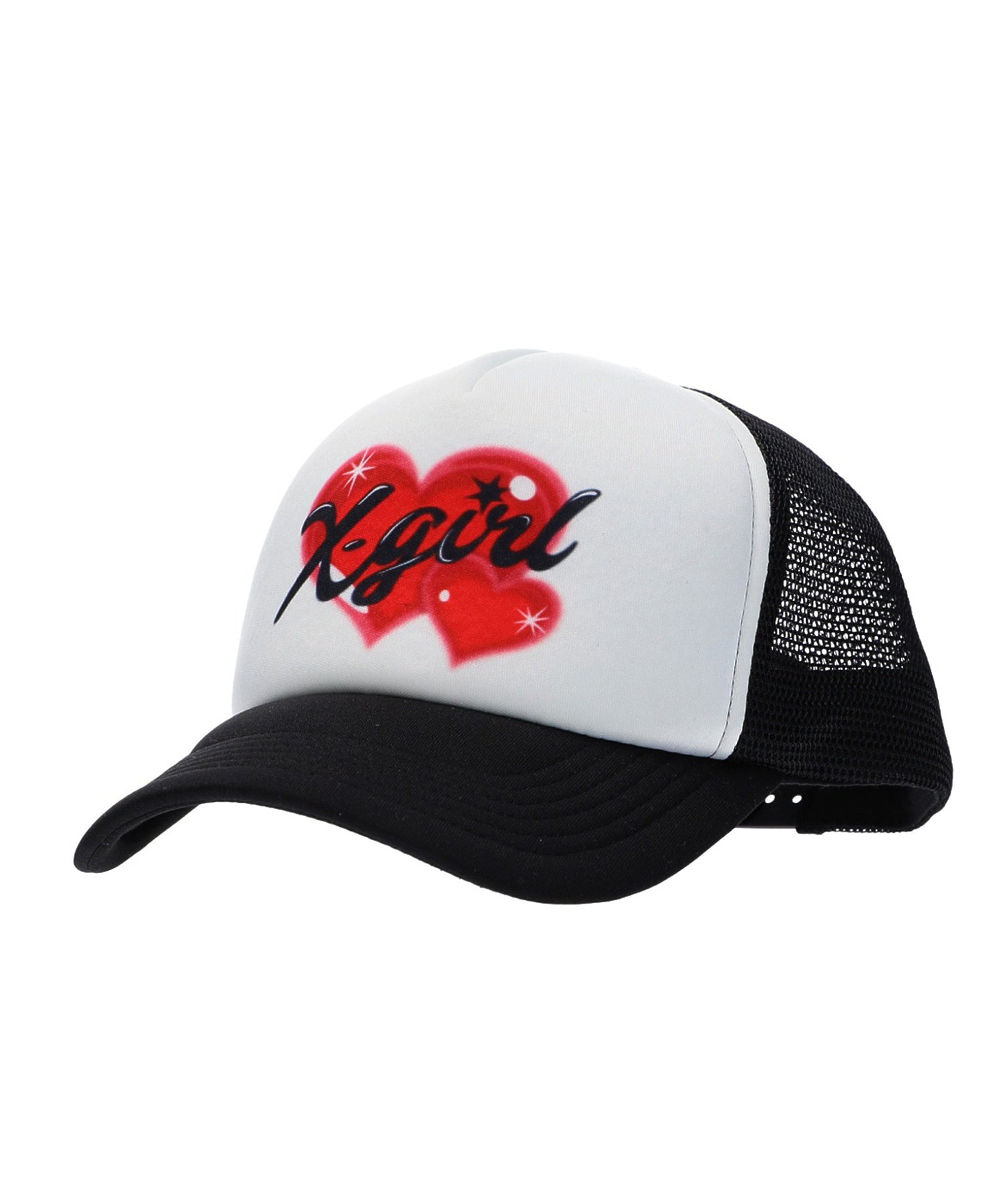 HEART AIRBRUSH TRUCKER CAP