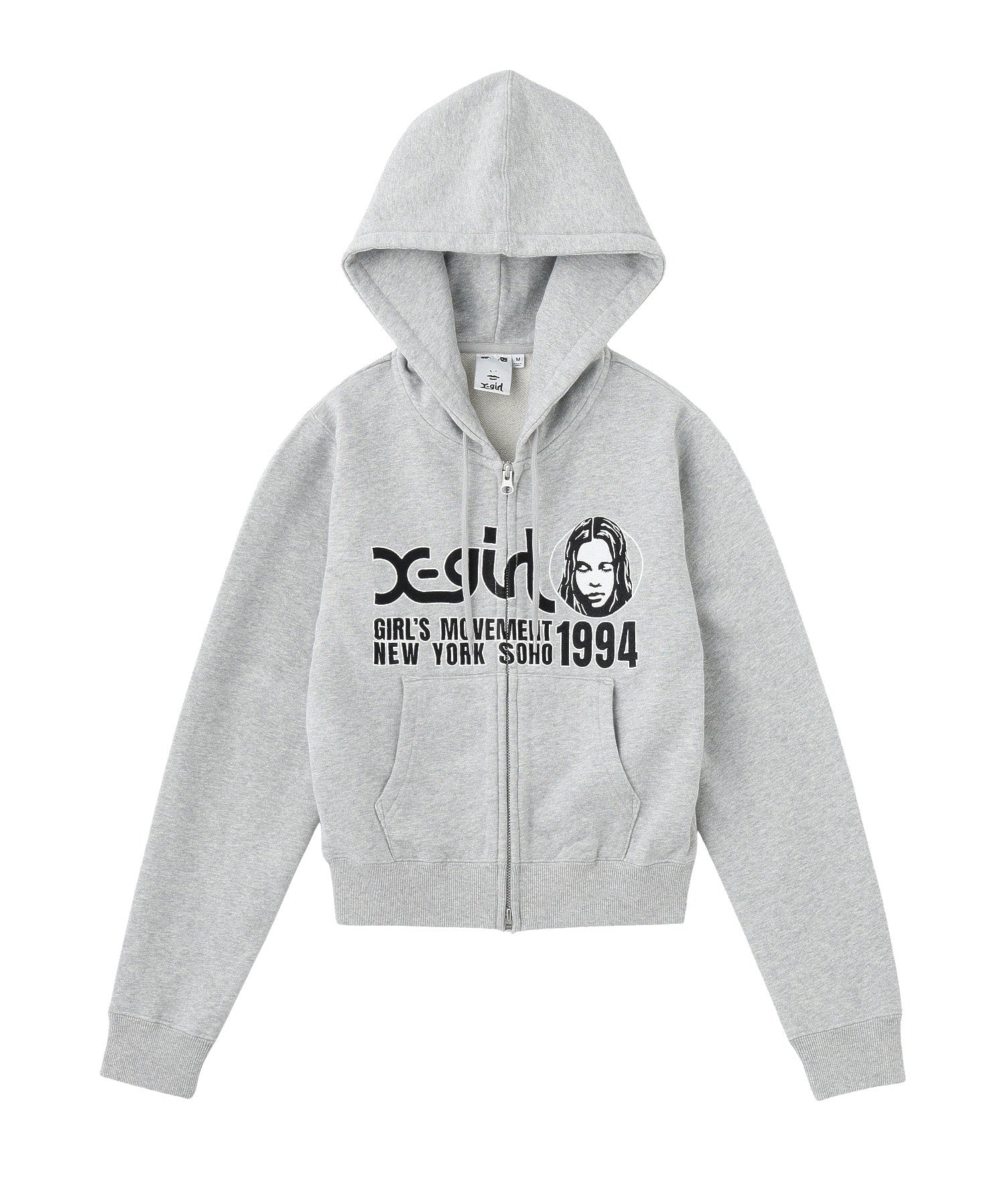 FACE AND LOGO COMPACT ZIP UP SWEAT HOODIE