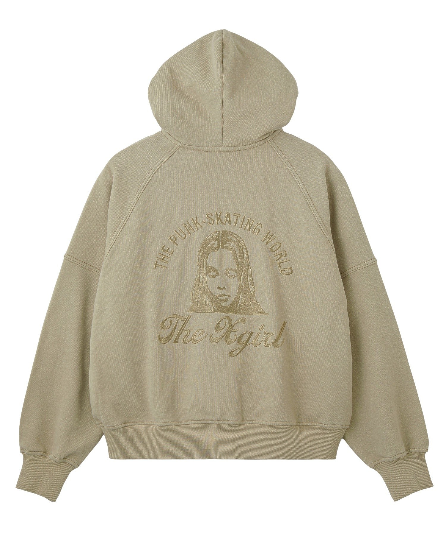 ARCH LOGO AND FACE HOODED SWEAT JACKET