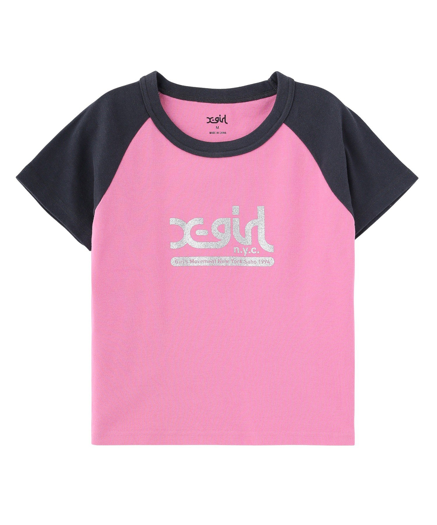 NYC MILLS LOGO RAGLAN S/S BABY TEE