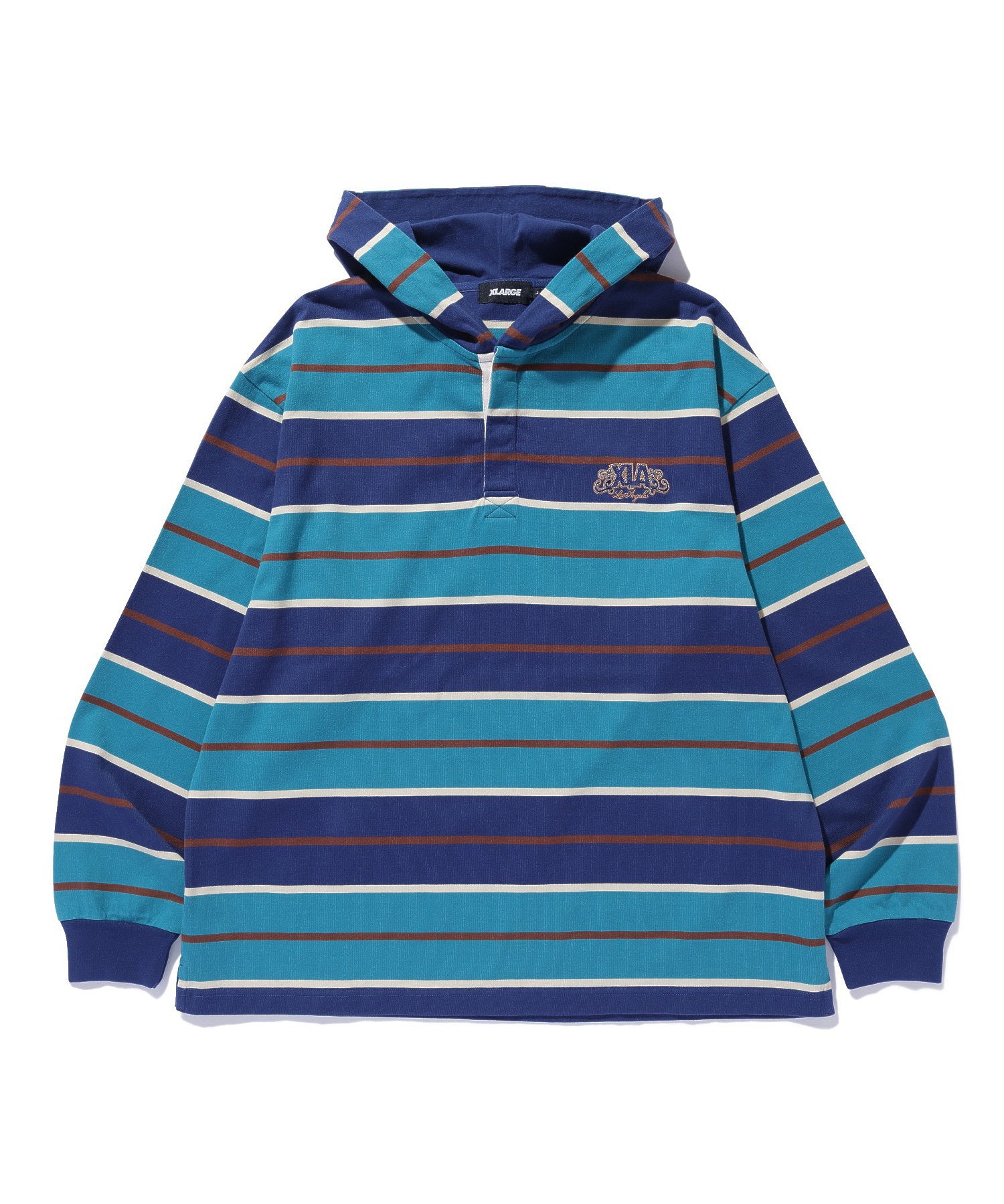 STRIPE HOODED L/S SHIRT