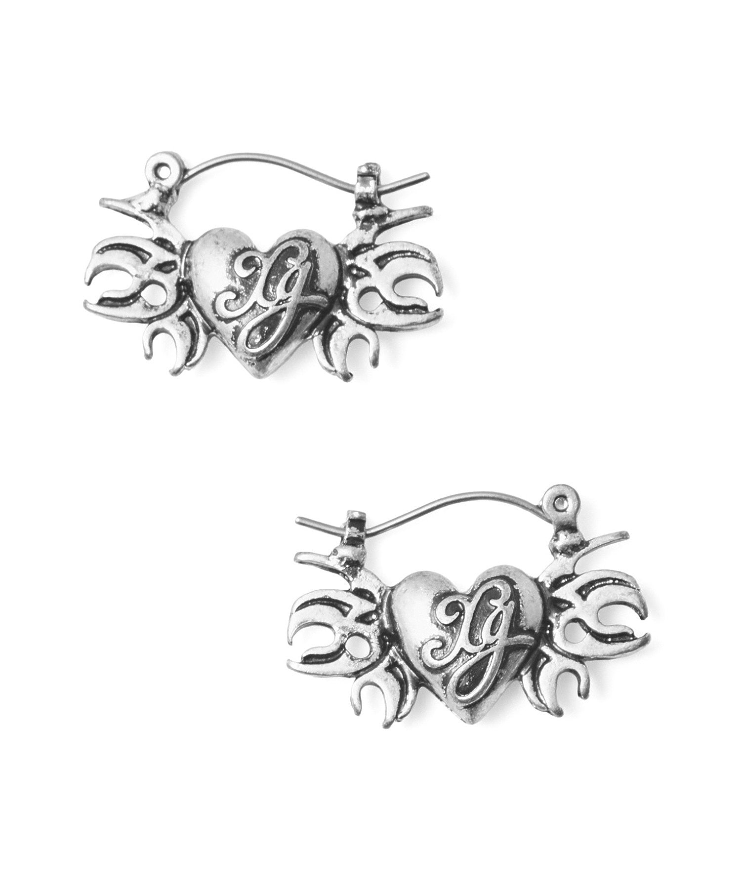 TRIBAL HEART CHARM EARRINGS