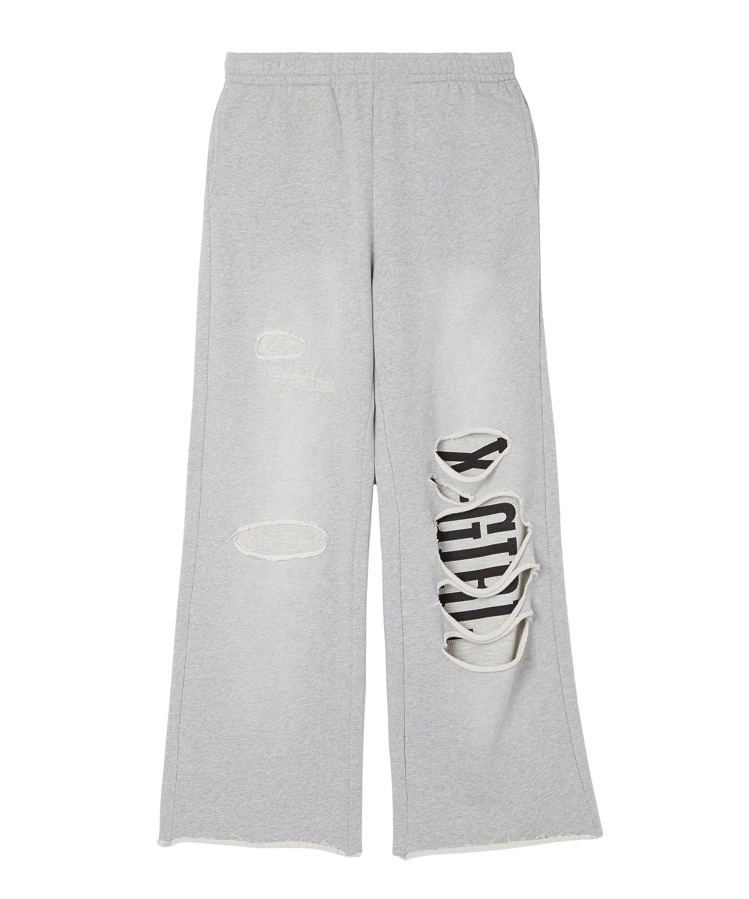 LAYERED DISTRESSED SWEATPANTS
