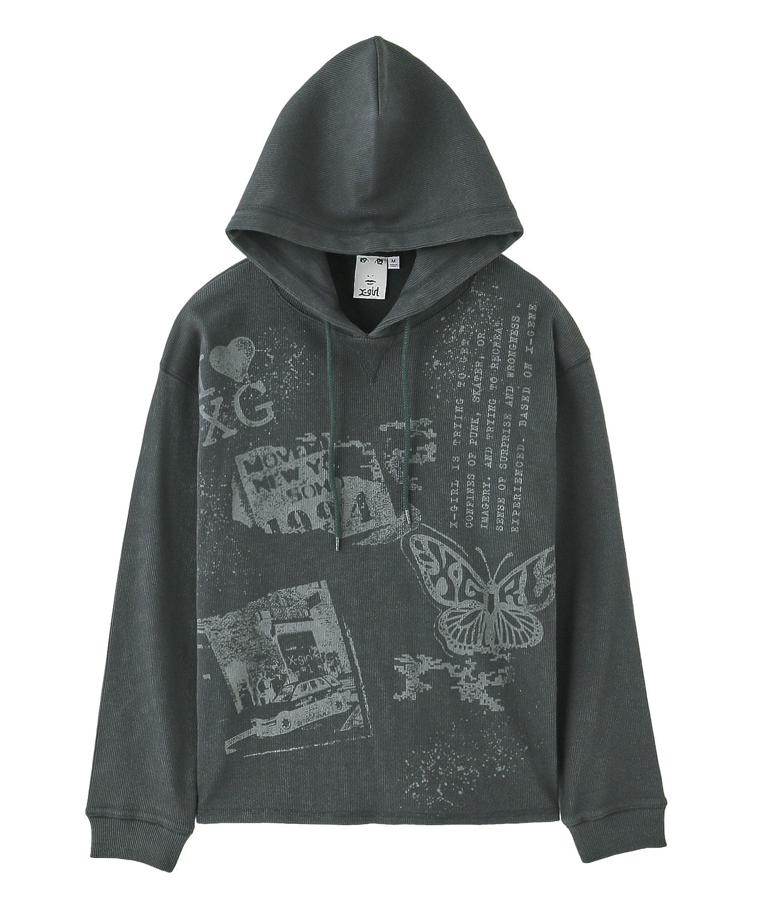 COLLAGE GRAPHIC HOODED TOP