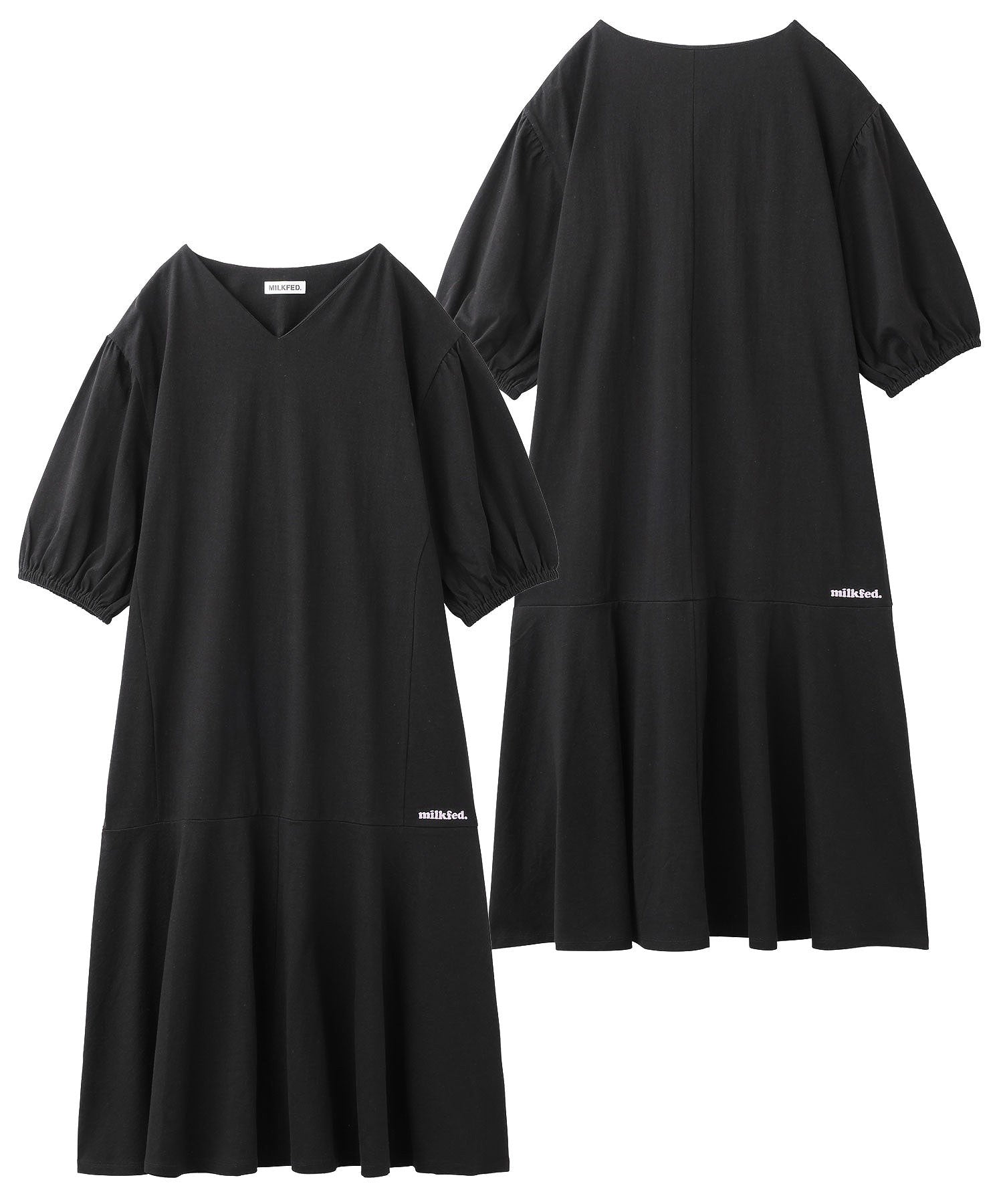 PUFF SLEEVE GATHERED DRESS MILKFED.