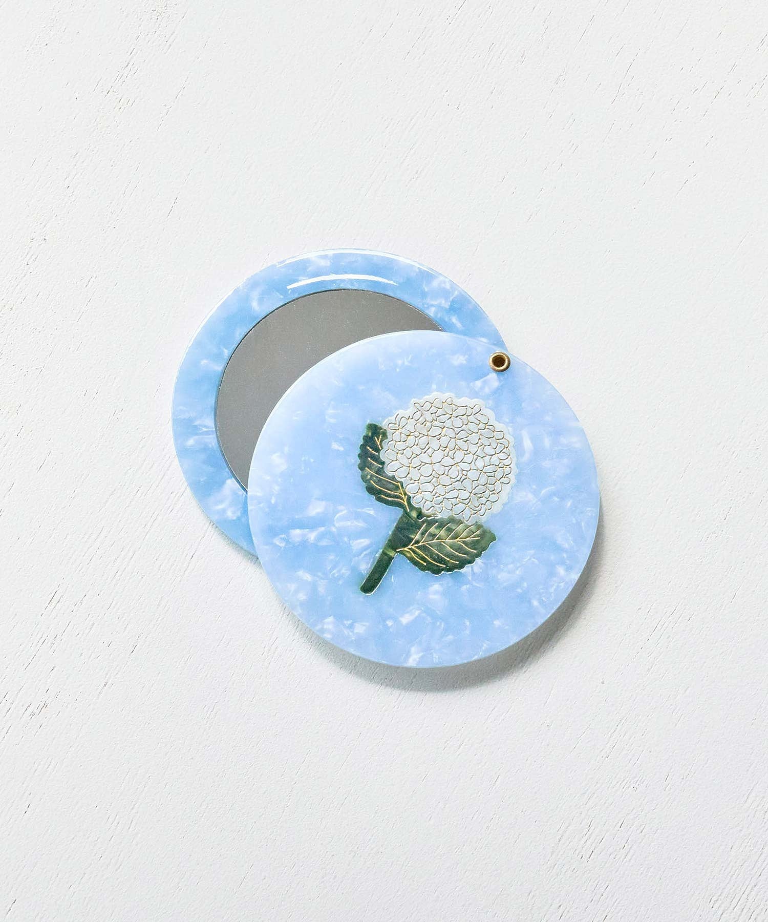SOLAR ECLIPSE/HAND-PAINTED COMPACT MIRROR