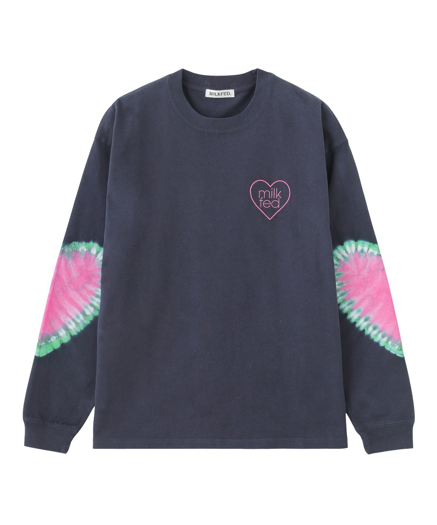 TIE DYED HEARTS L/S TEE