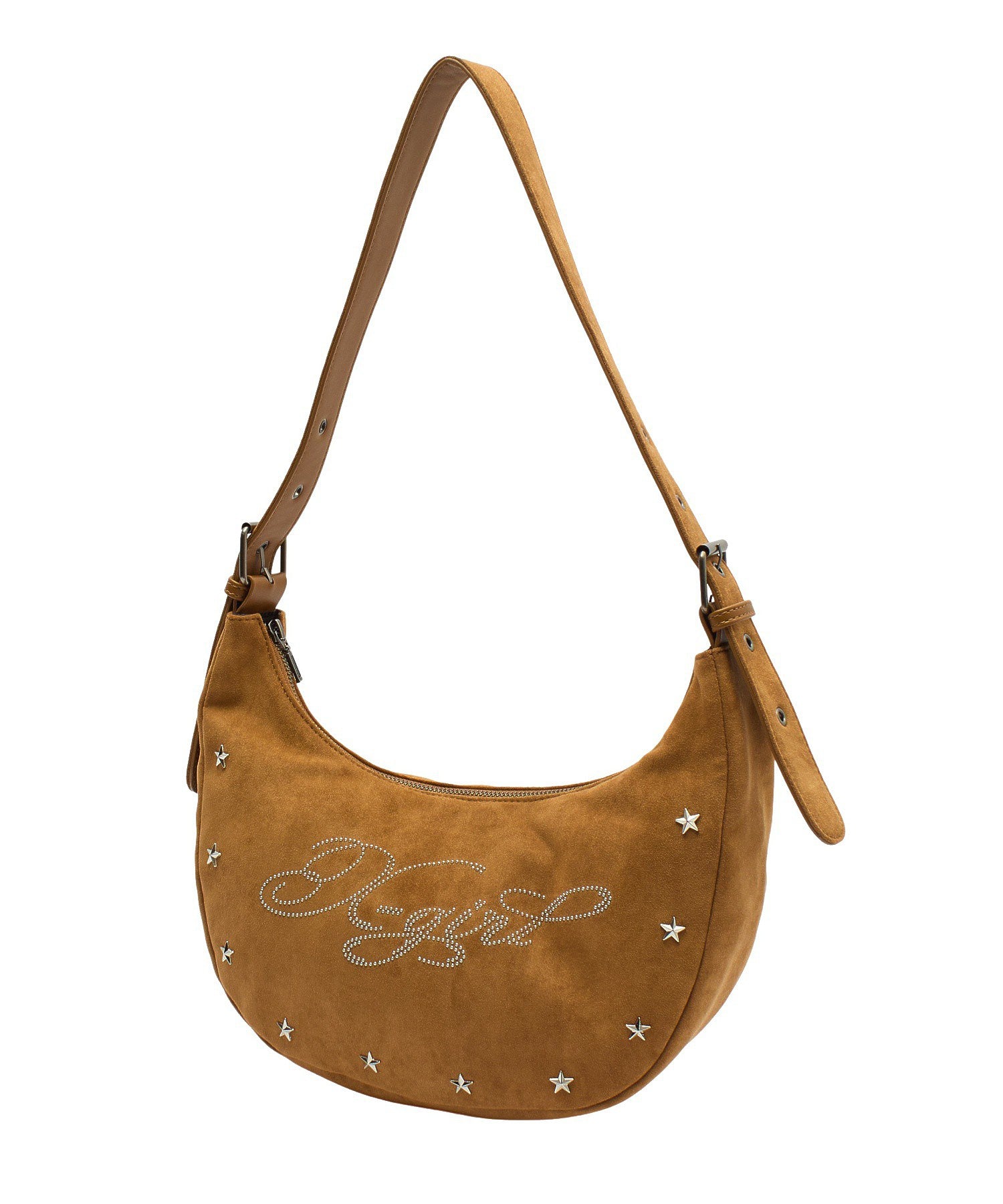 FAUX SUEDE SHOULDER BAG