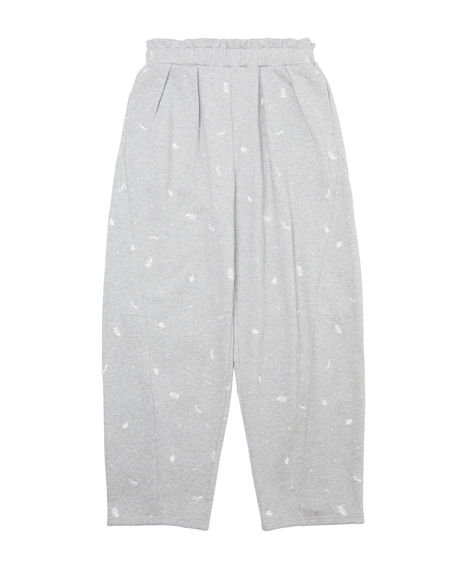 EMBROIDERED ROSE SWEAT WIDE PANTS