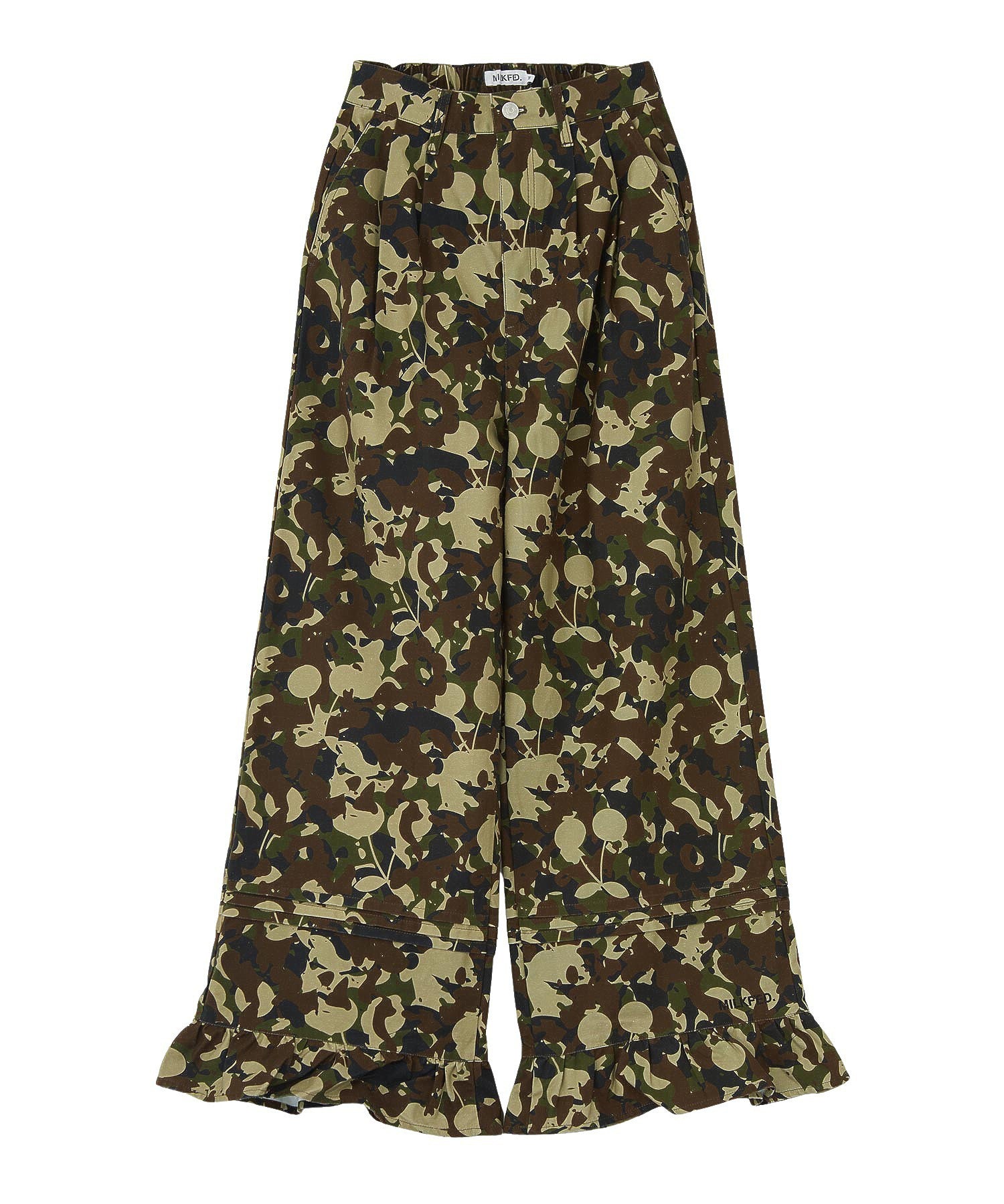 FRILL HEM CAMO PANTS