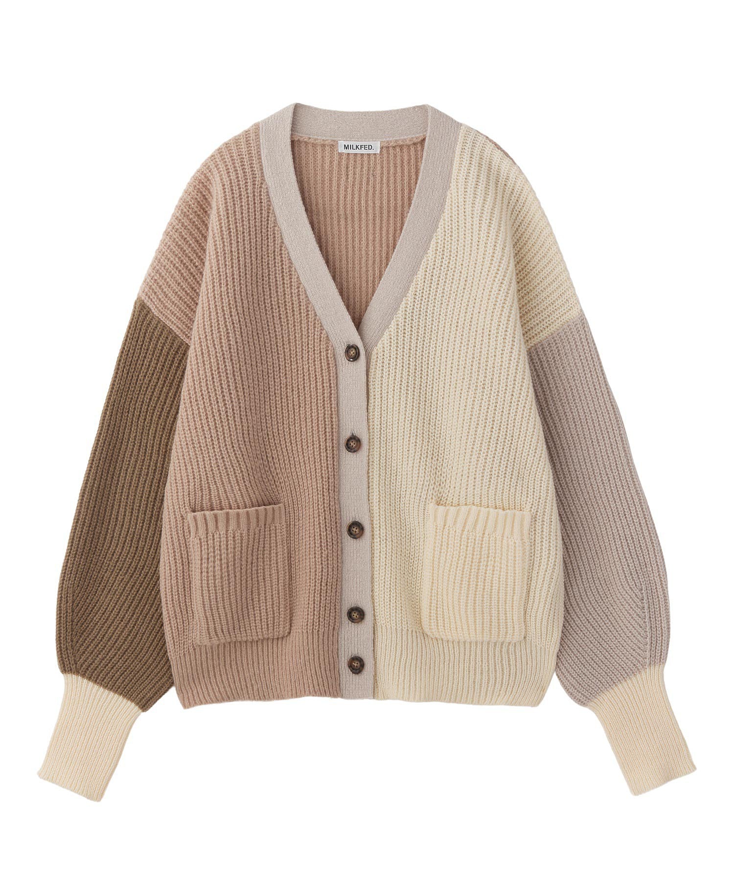 PANELED KNIT CARDIGAN