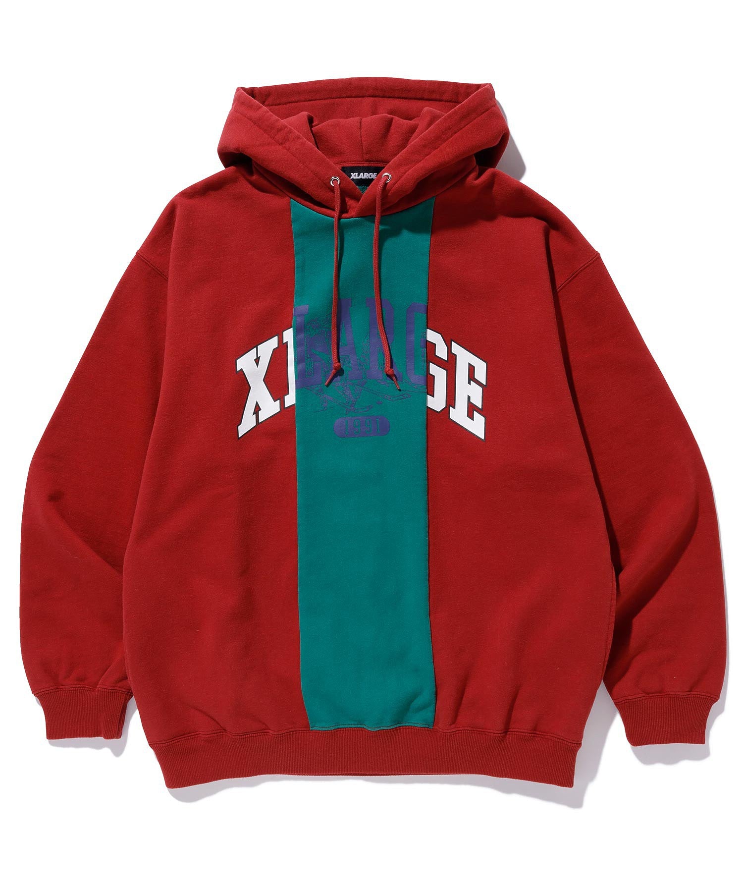 PATCHWORK PULLOVER HOODED SWEAT XLARGE