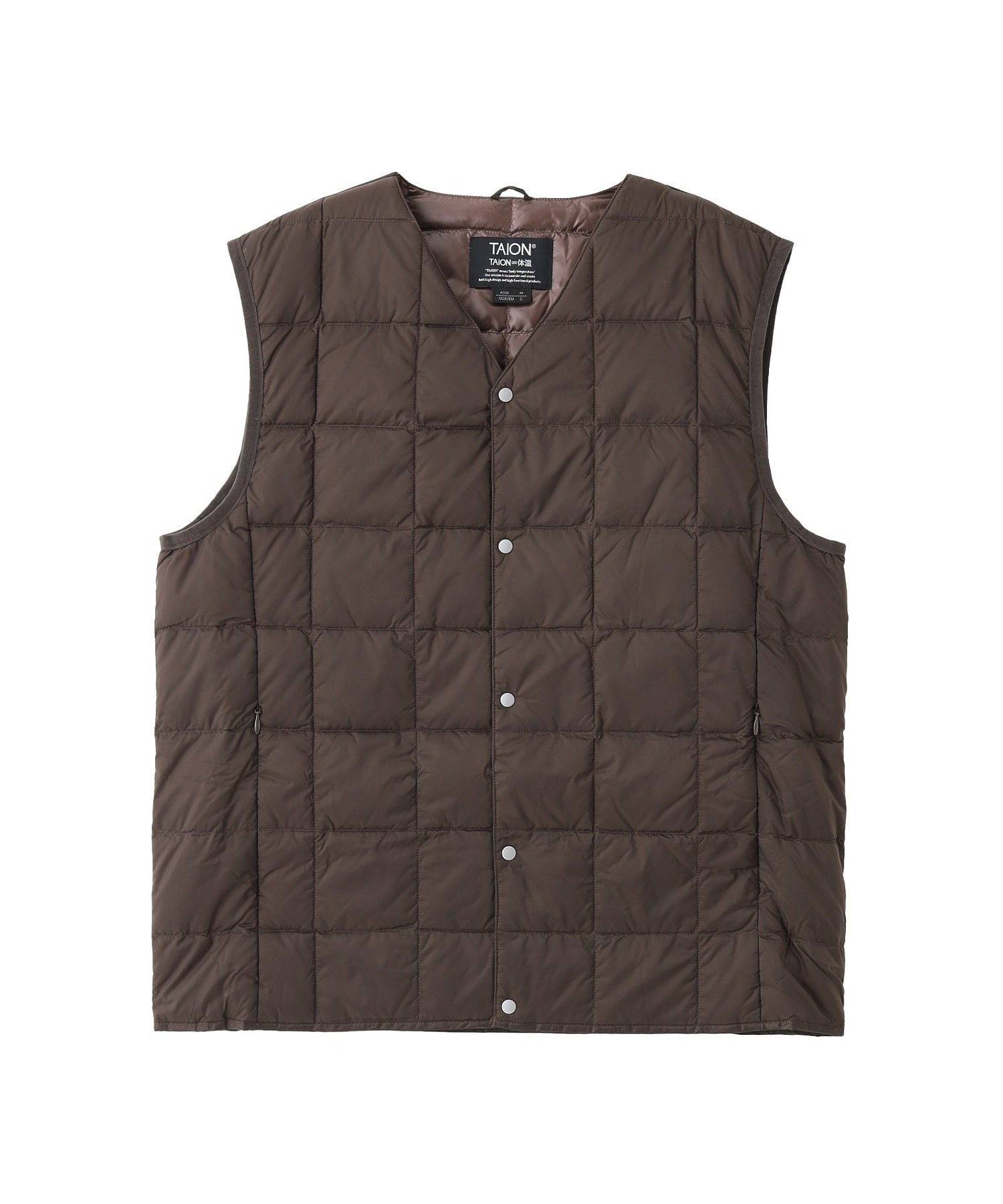 TAION/タイオン/V NECK BUTTON DOWN VEST TAION-001