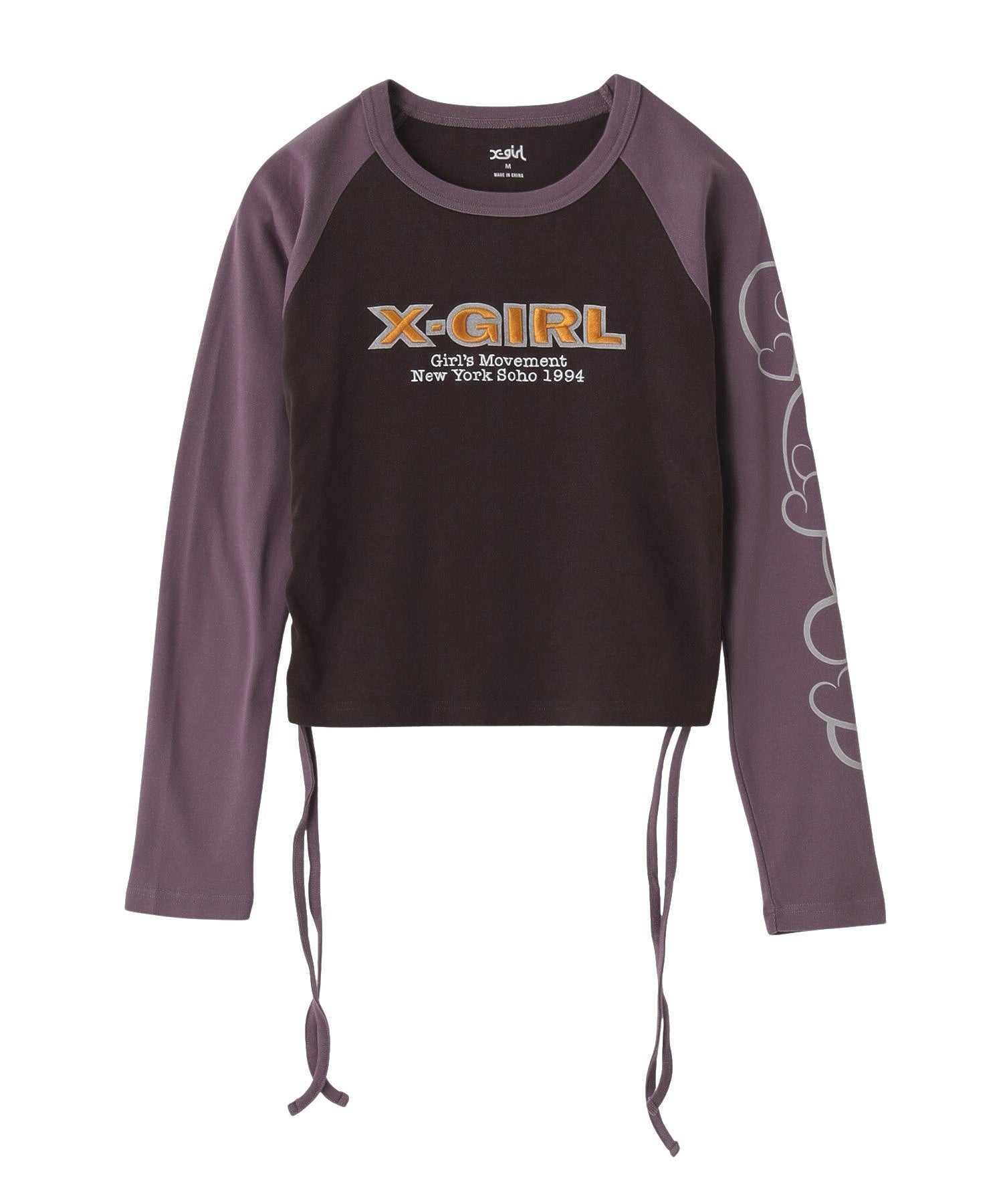 ORNAMENT HEART SLEEVE RAGLAN L/S BABY TEE