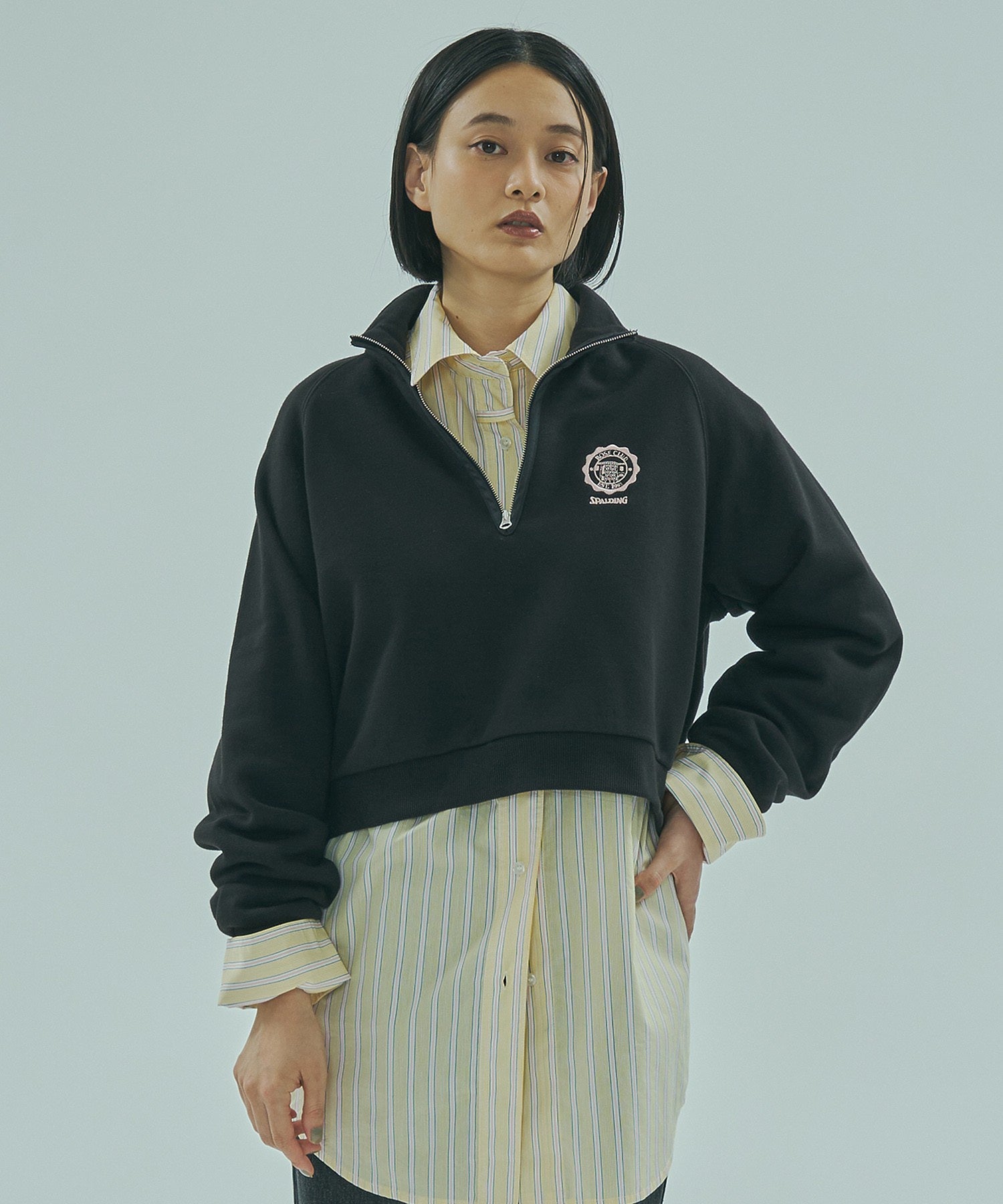 SPALDING x ROSE BUD ATHLETIC CLUB HALF ZIP