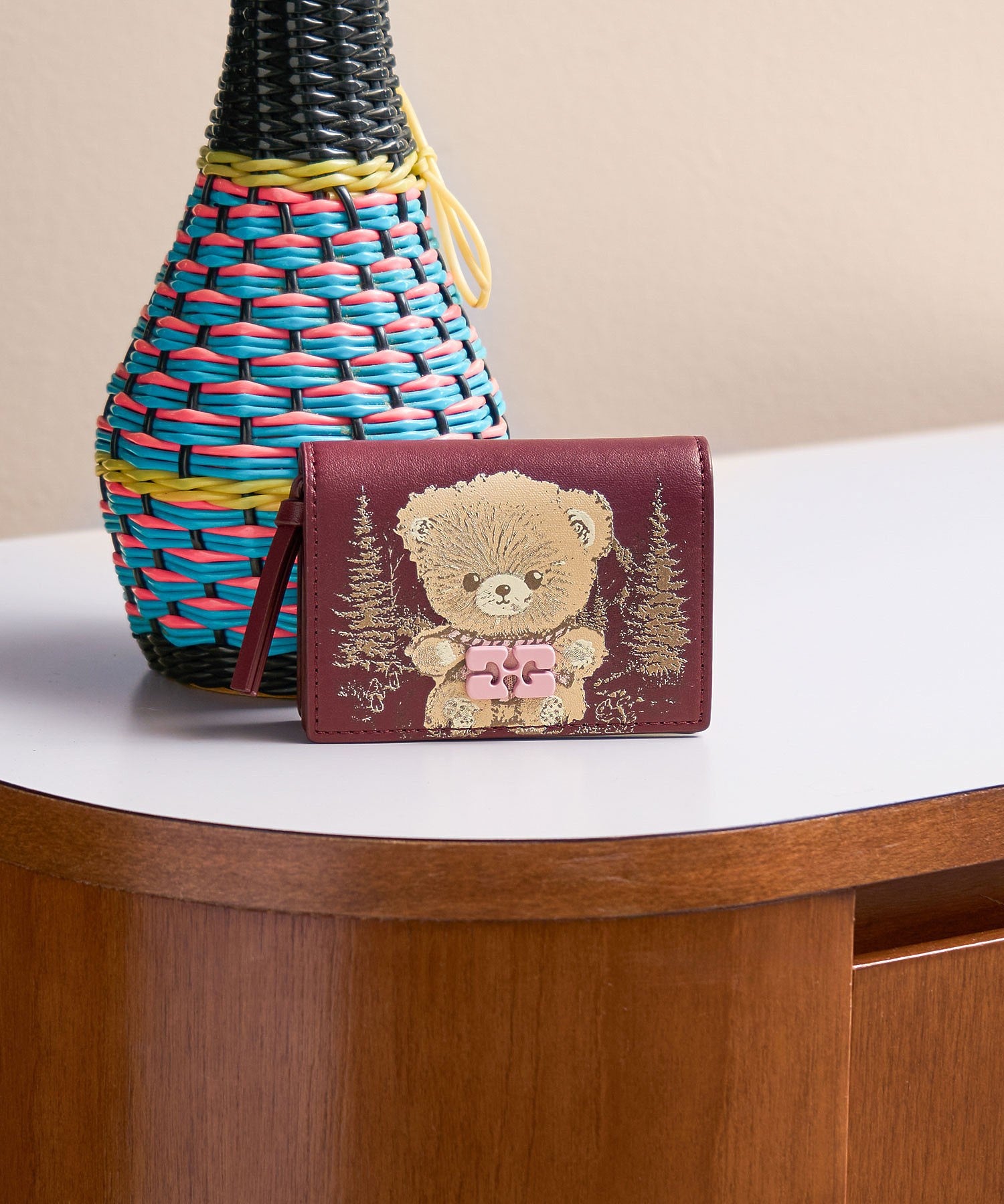 GANNI/BOU CARD HOLDER PRINTED WITH FLAP