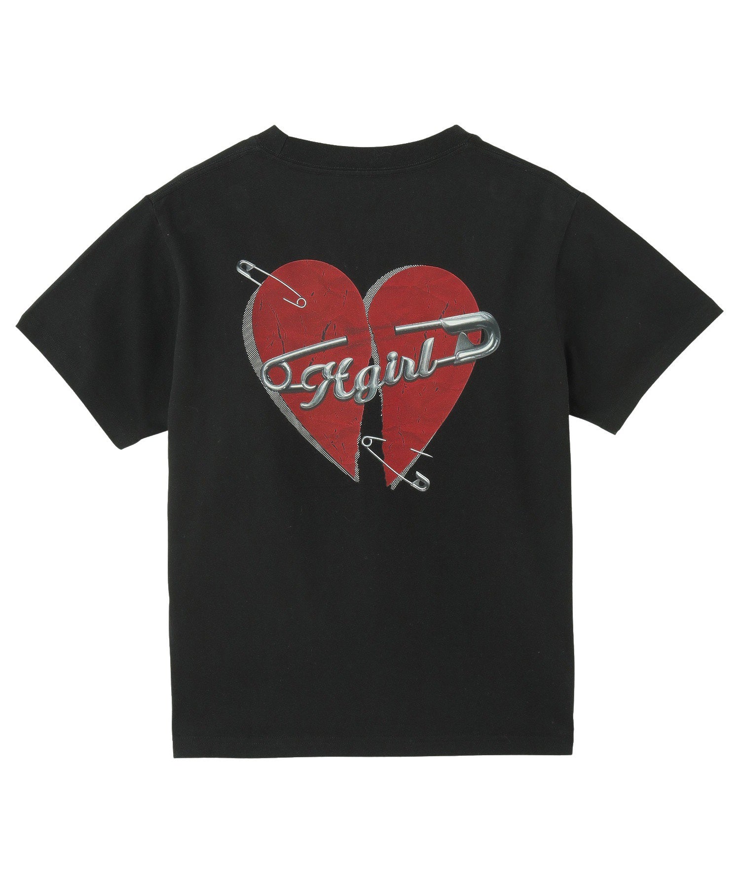 SAFETY PIN AND HEART LOGO S/S TEE