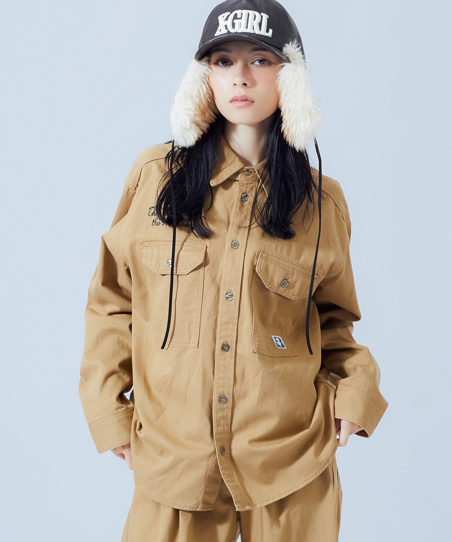 FACE LABEL WORK L/S SHIRT