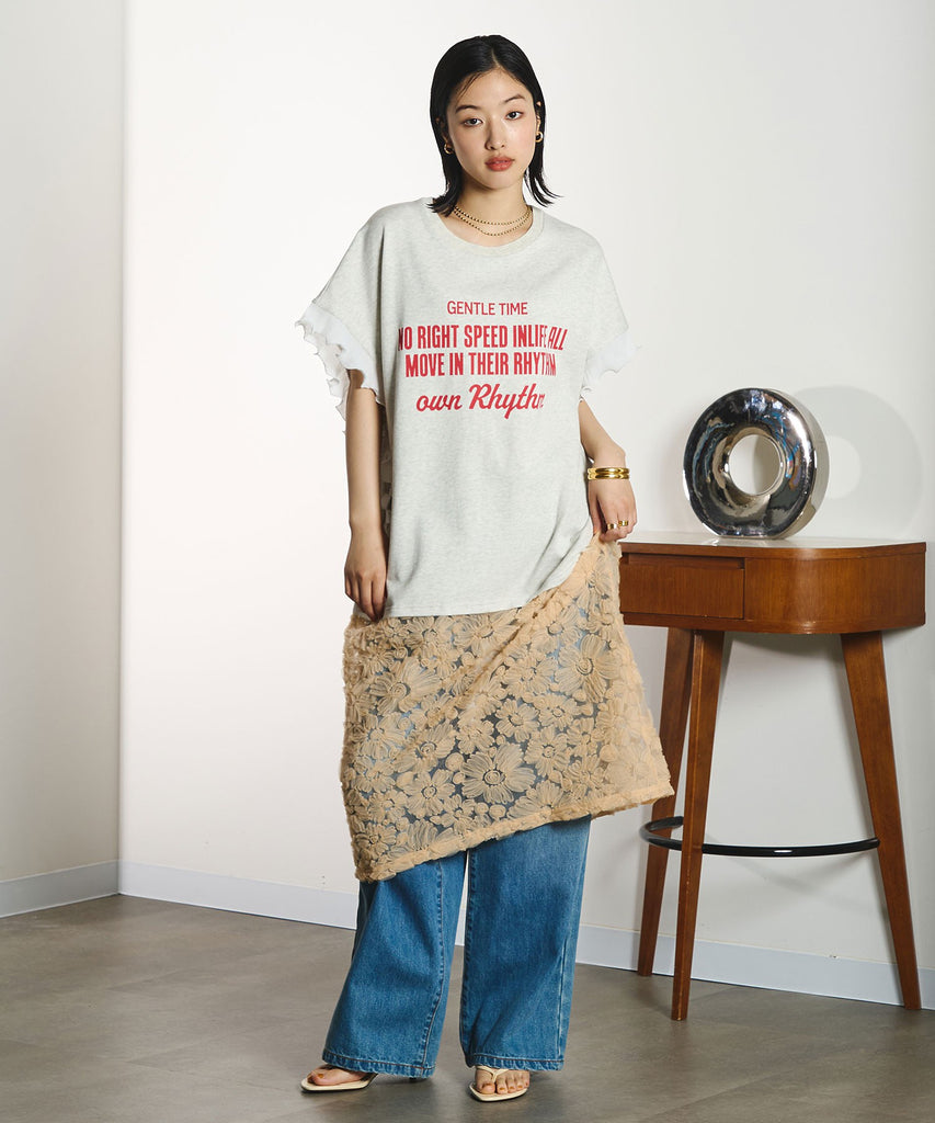 OKIRAKU×ROSEBUD/LACE SKIRT LOGO DRESS – calif（カリフ）公式サイト