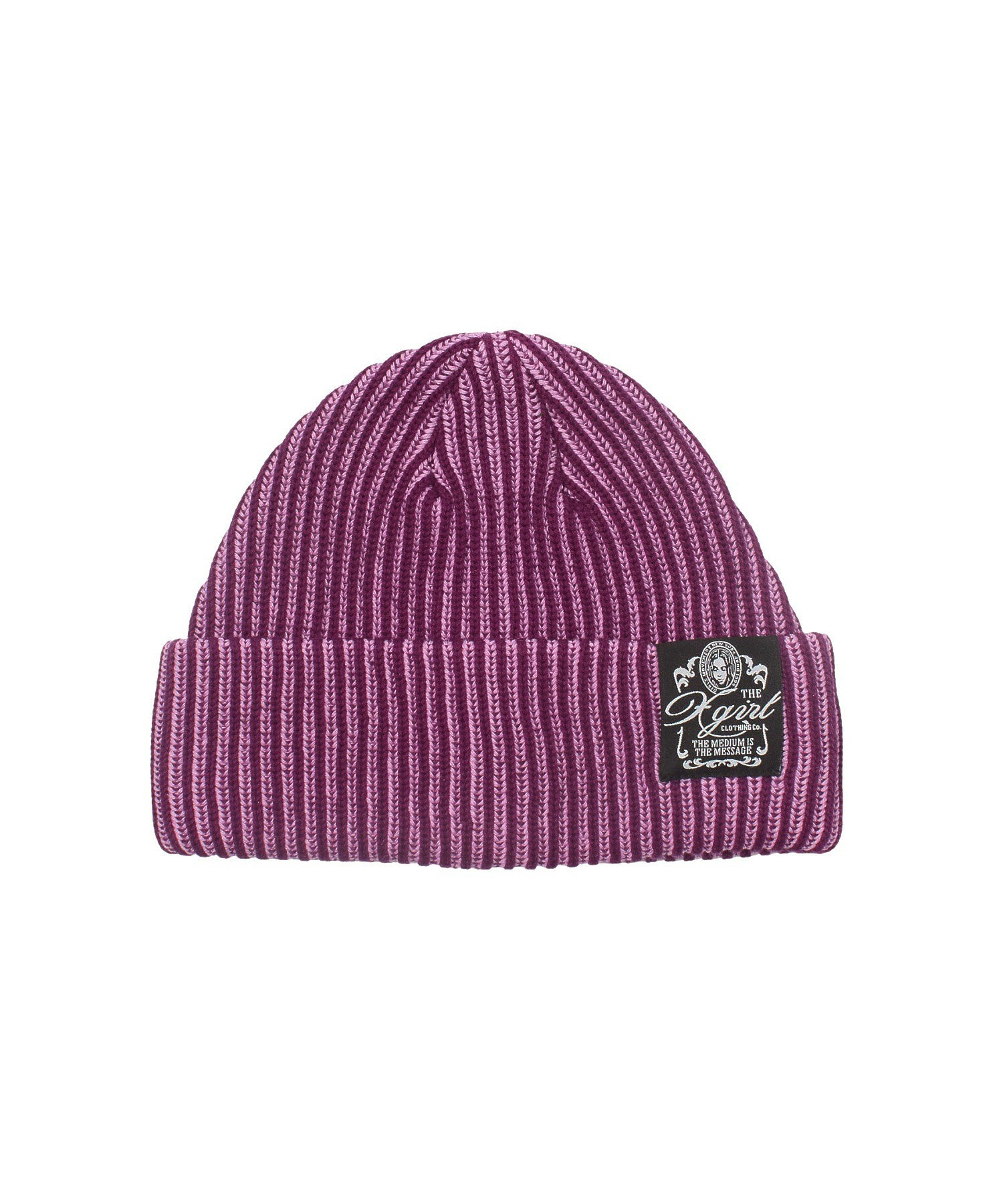BICOLOR RIB CUFF BEANIE
