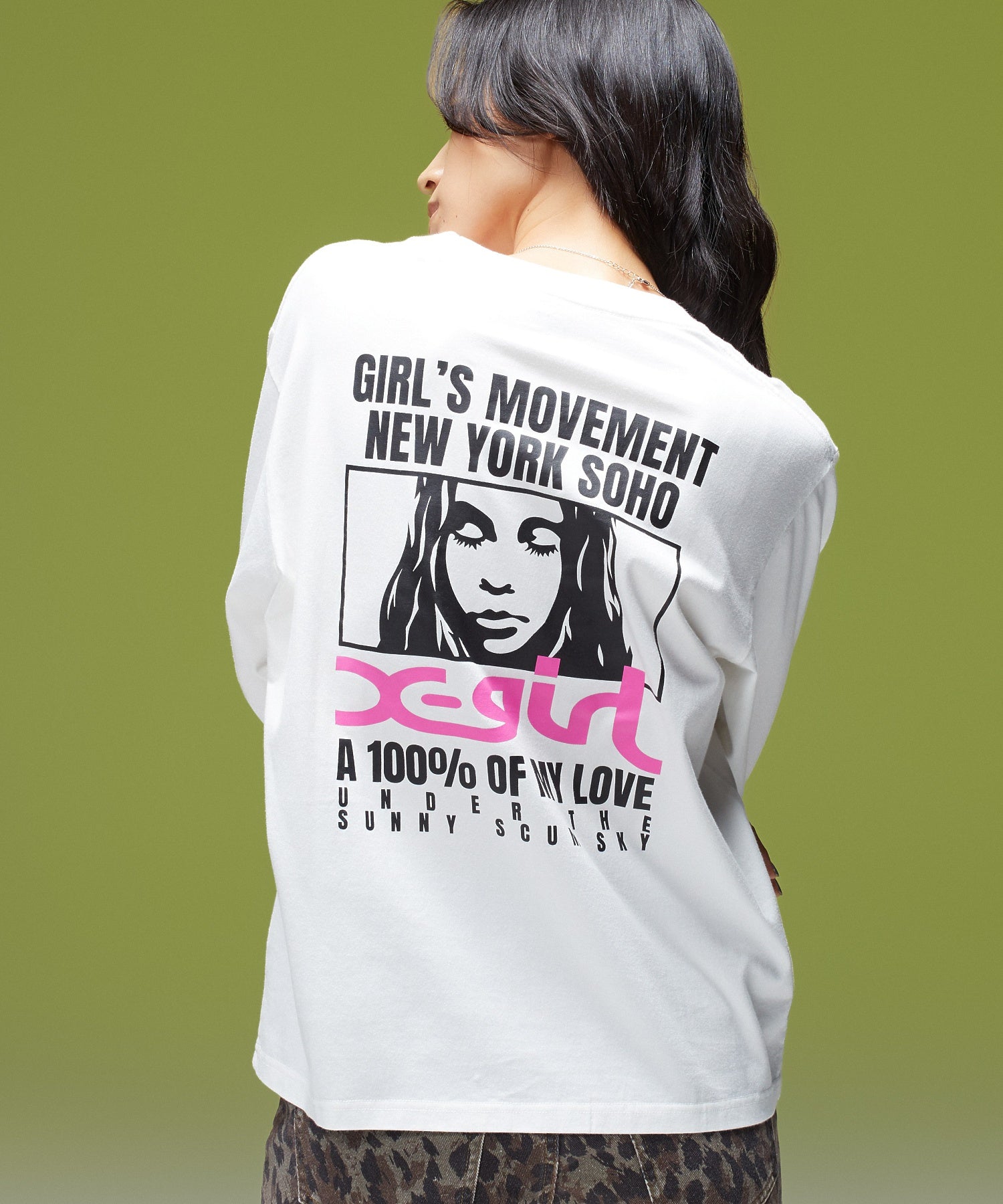 FACE BOX AND MESSAGE L/S TEE