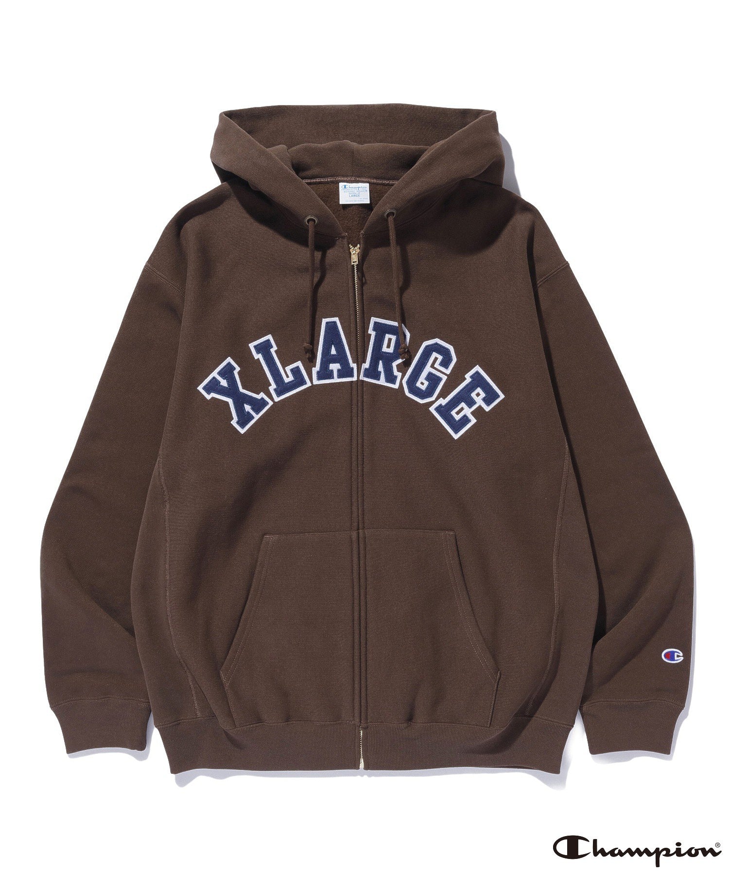 XLARGE×Champion REVERSE WEAVE ZIP HOODED SWEATSHIRT
