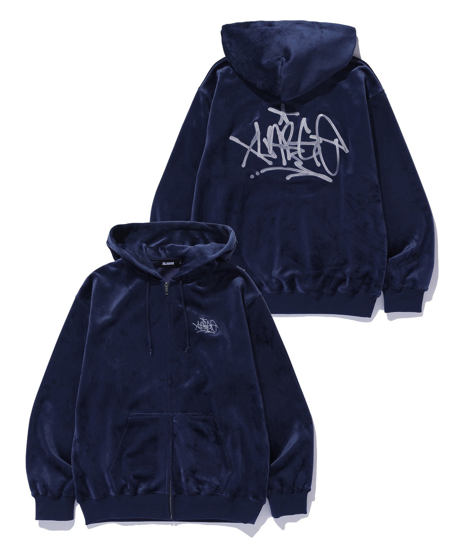 TAGGING VELOUR ZIP HOODIE