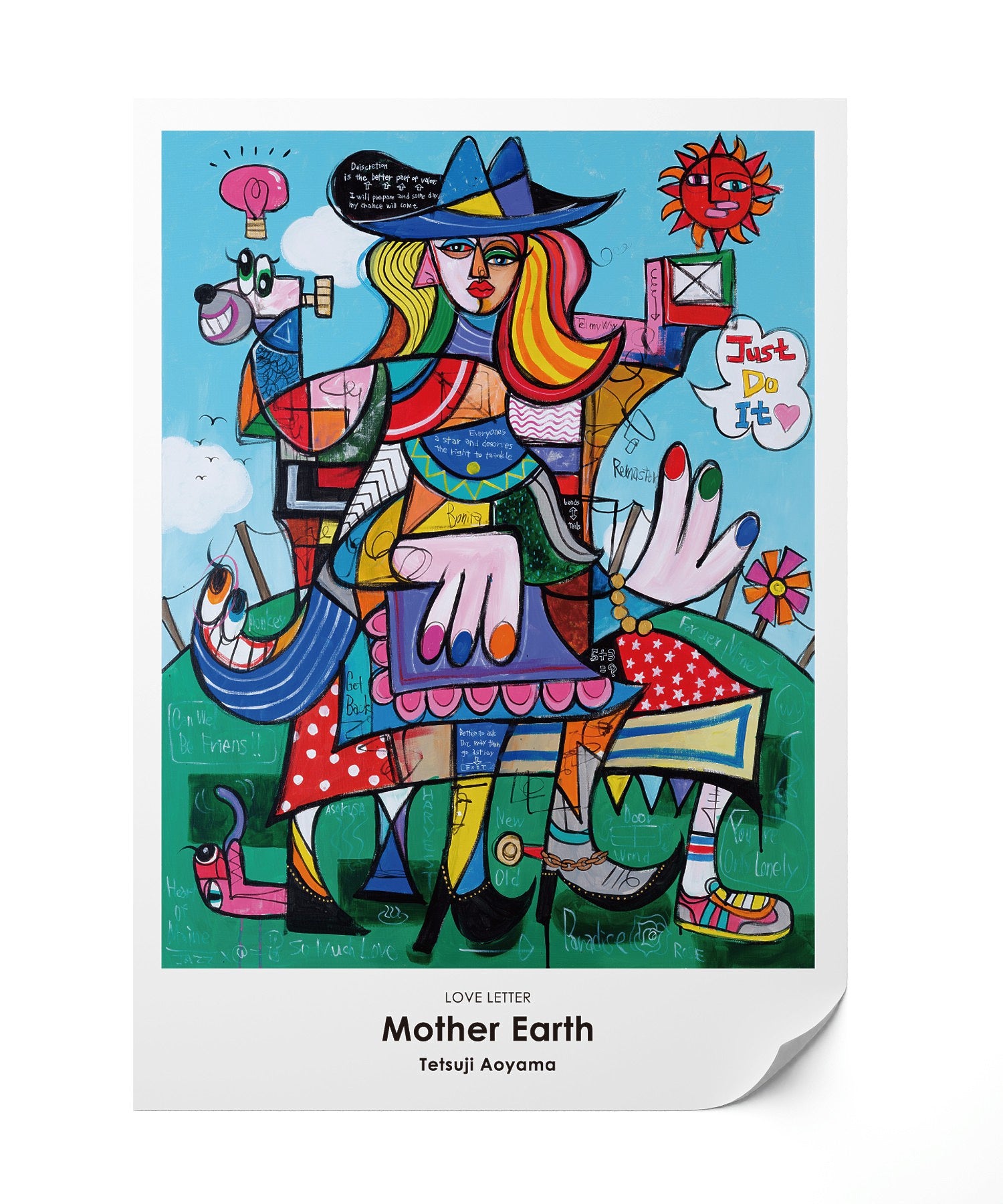 TETSUJI AOYAMA MOTHER EARTH POSTER calif-ART