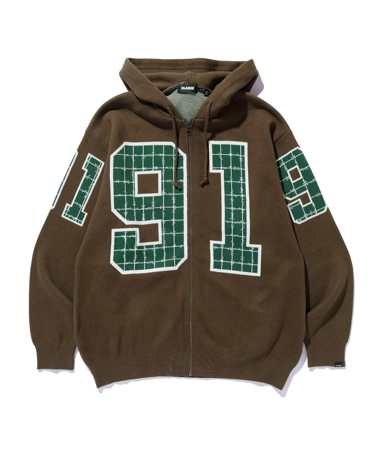 JACQUARD BARBED WIRE ZIP KNIT