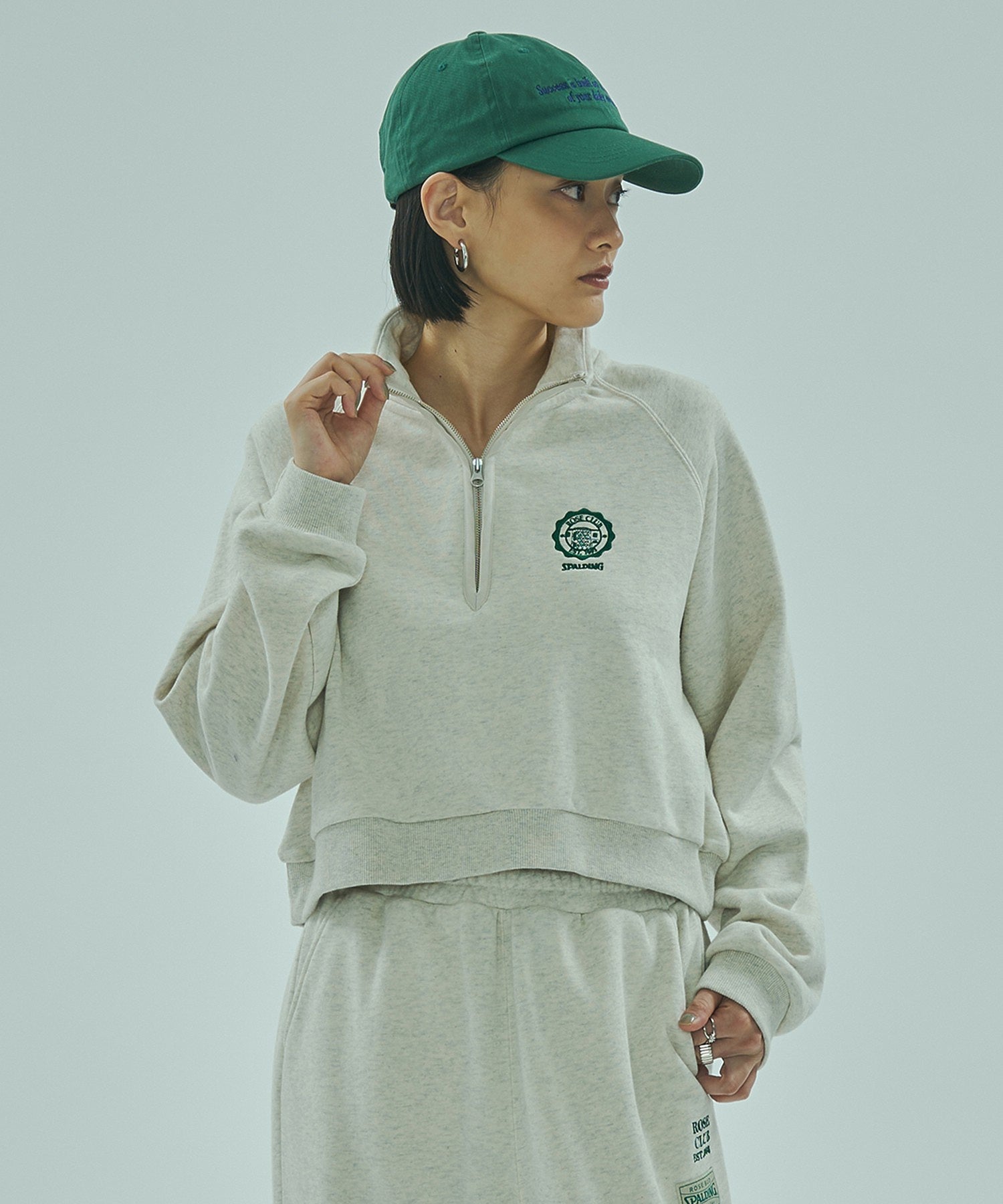 SPALDING x ROSE BUD ATHLETIC CLUB HALF ZIP