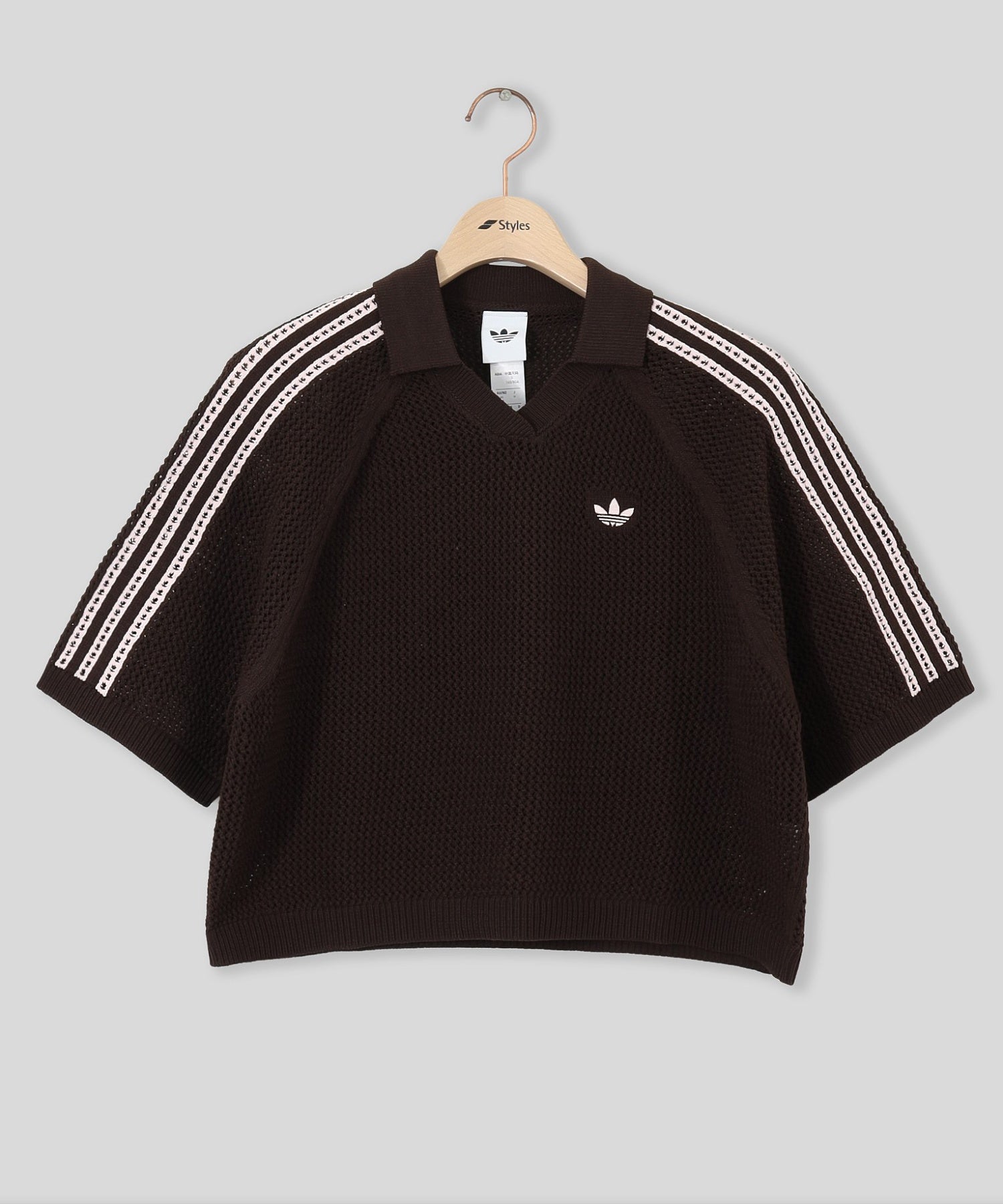 adidas/アディダス/W KNITTED CROCHET POLO CX746