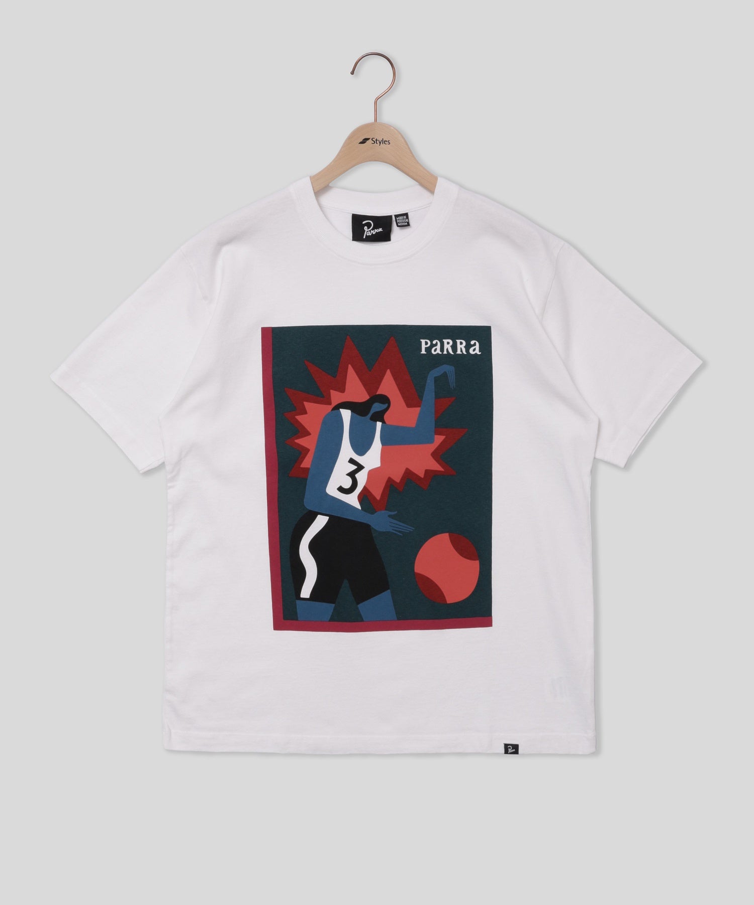 by Parra/バイ パラ/Baseketball t-shirt 55465